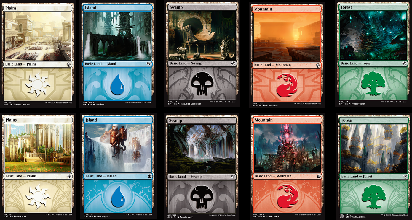 All 10 guildspecific basics from Guilds of Ravnica r/magicTCG