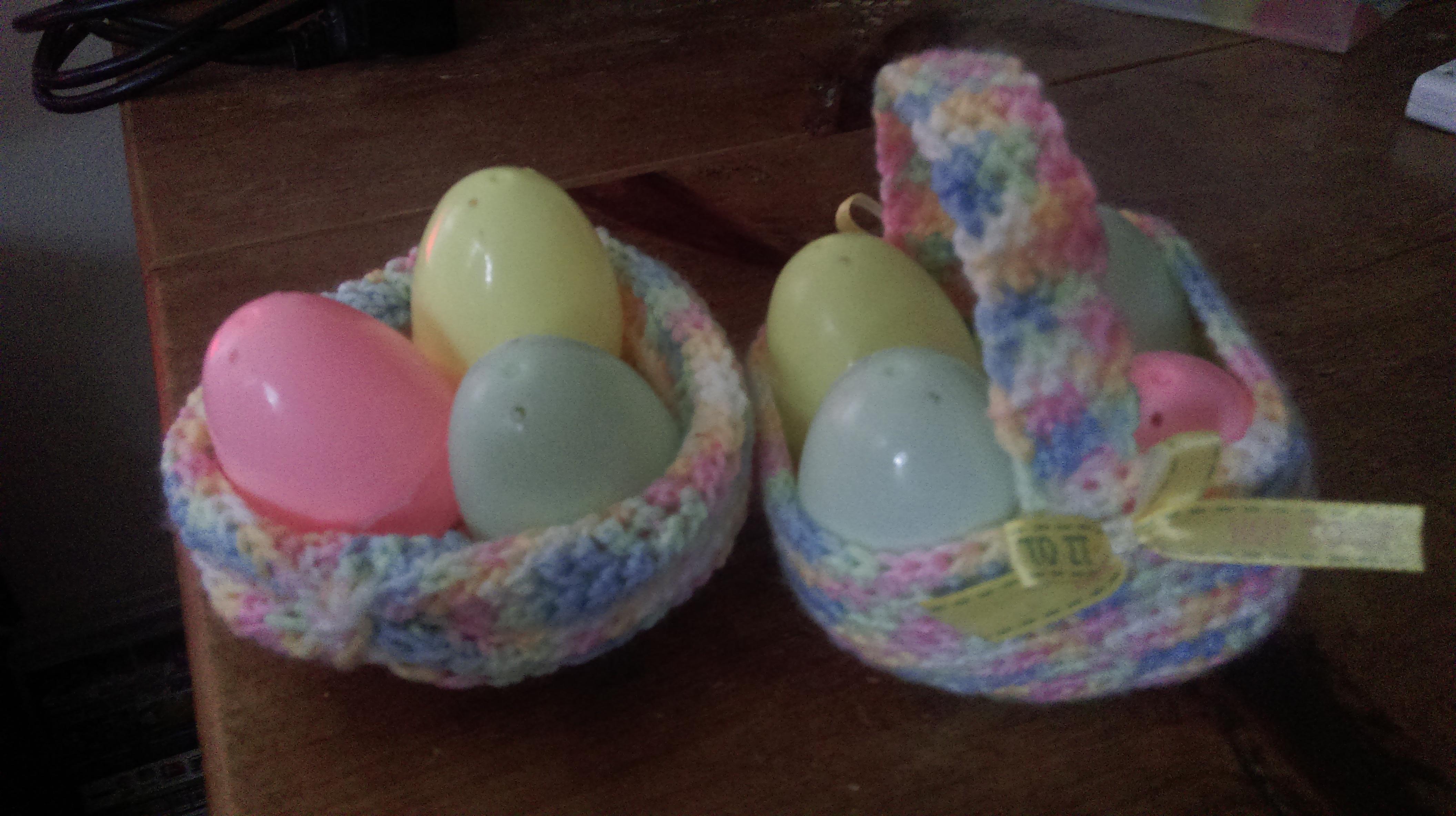 Made an Easter basket and then realised I could repurpose a baby hat