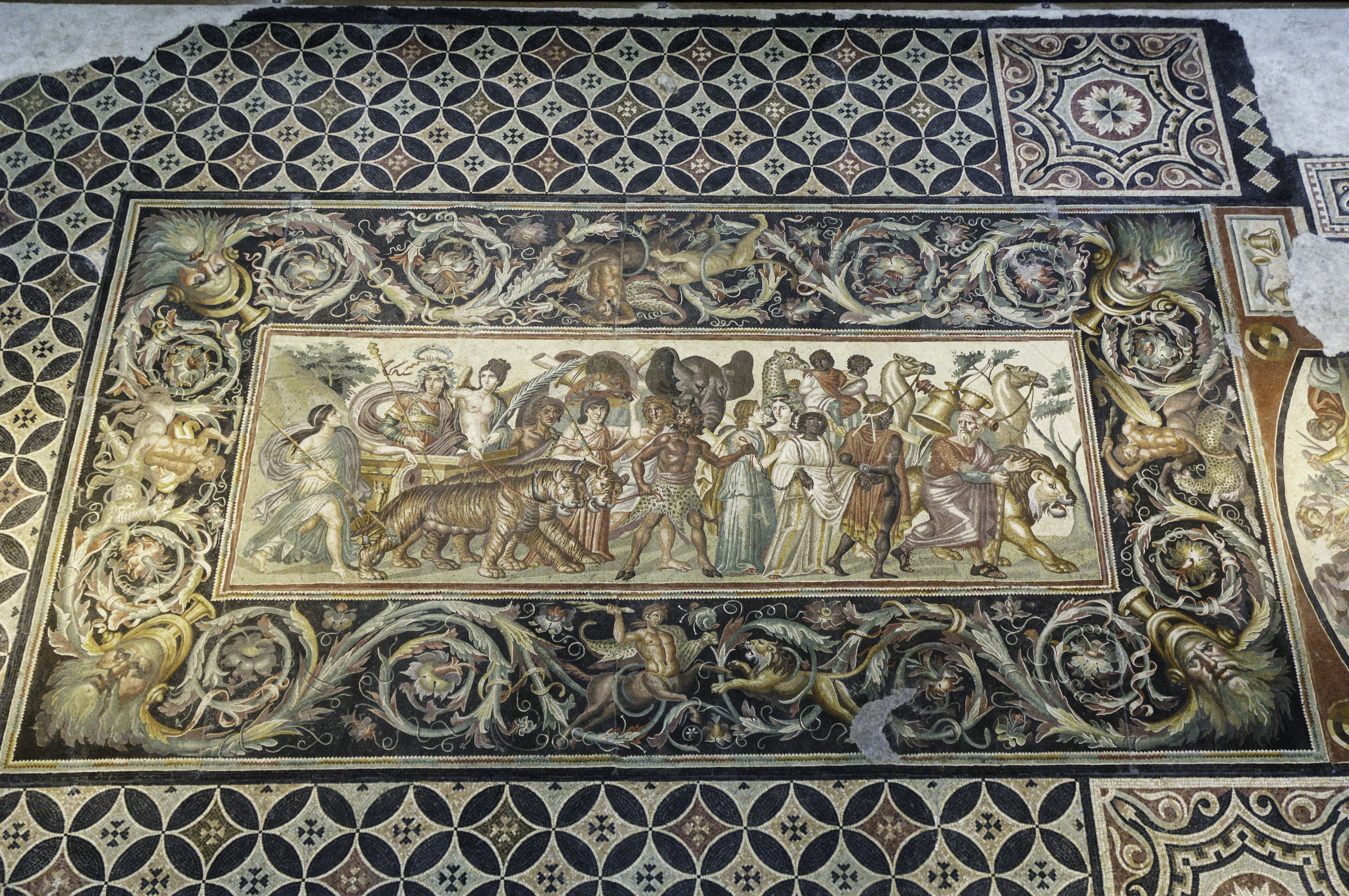 One of the most beautiful roman mosaics in the world, "the triumph of