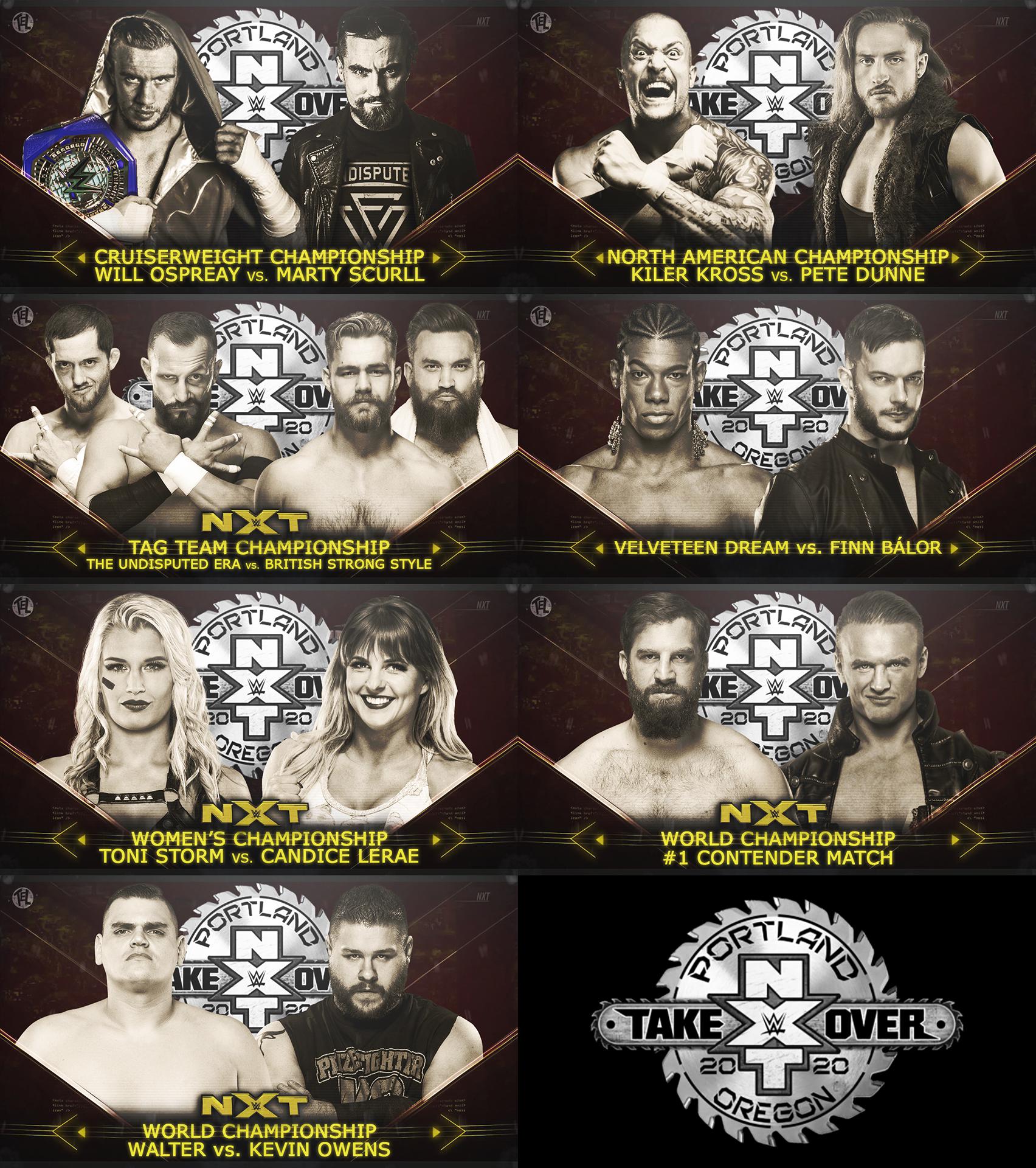 WE. ARE. TAKEOVER. 1st Match Card of NXT TakeOver's in my Universe; NXT