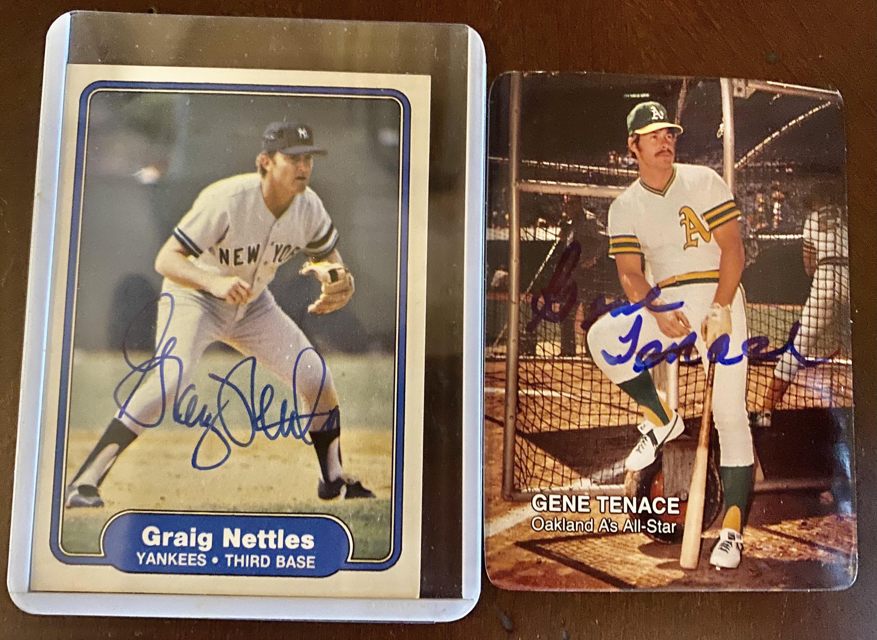 Got cards signed by one of the best offensive catchers of all time Gene