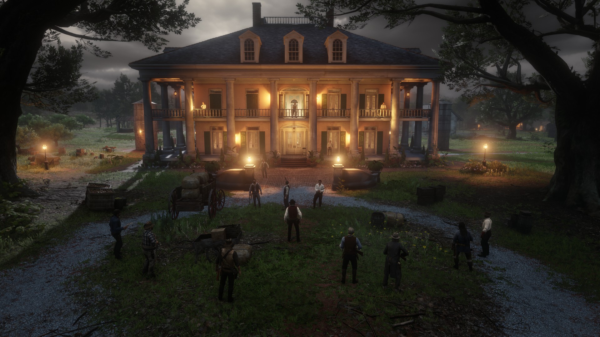 Screenshot of the Battle of Braithwaite Manor r/reddeadredemption