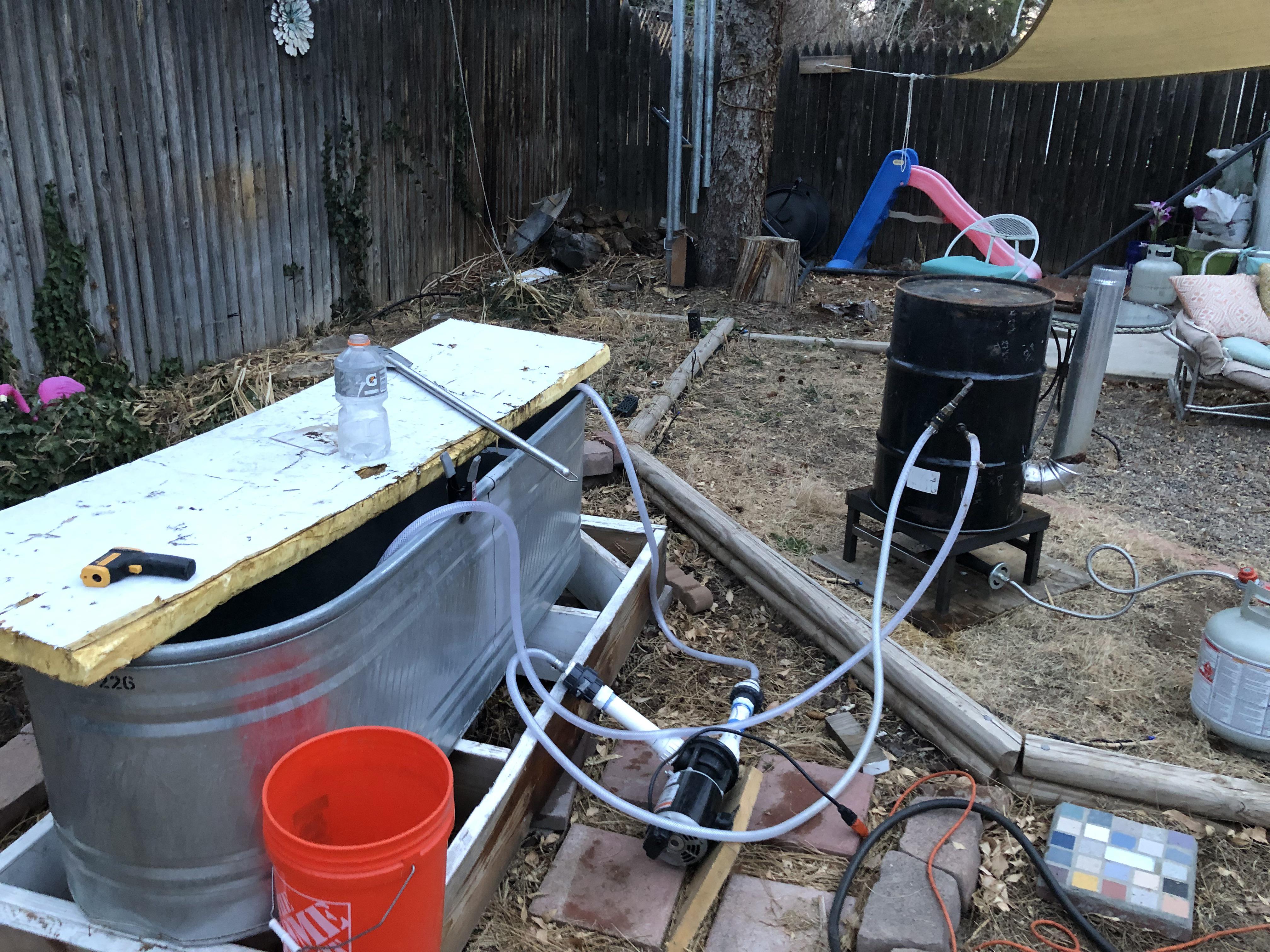 My horse trough hot tub , or bathtub? r/redneckengineering