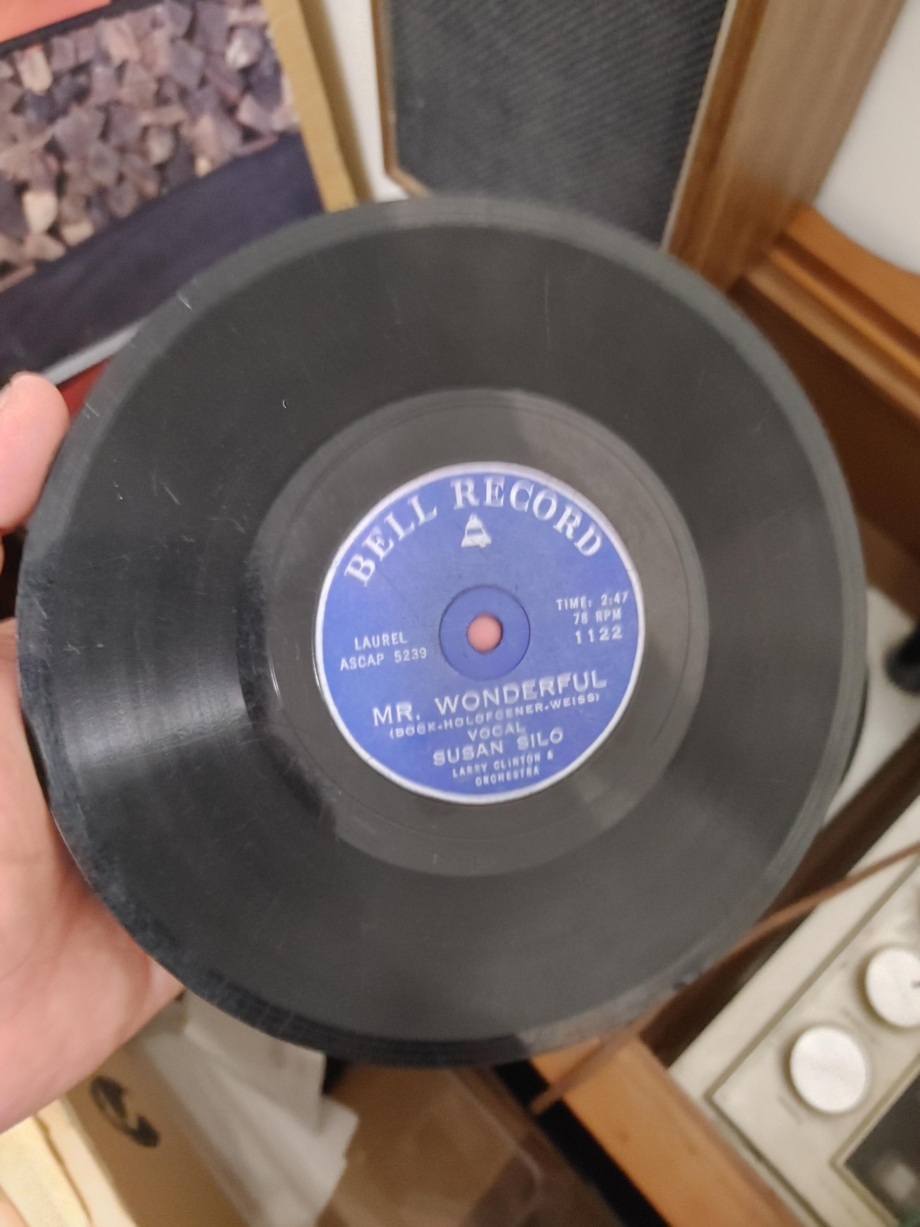 Ever seen a vinyl, microgroove, 7" 78 rpm record? I sure haven't until