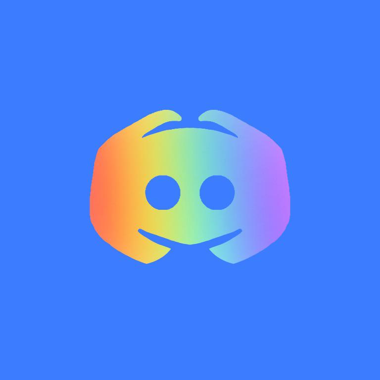 Rainbow discord logo I made r/discordapp