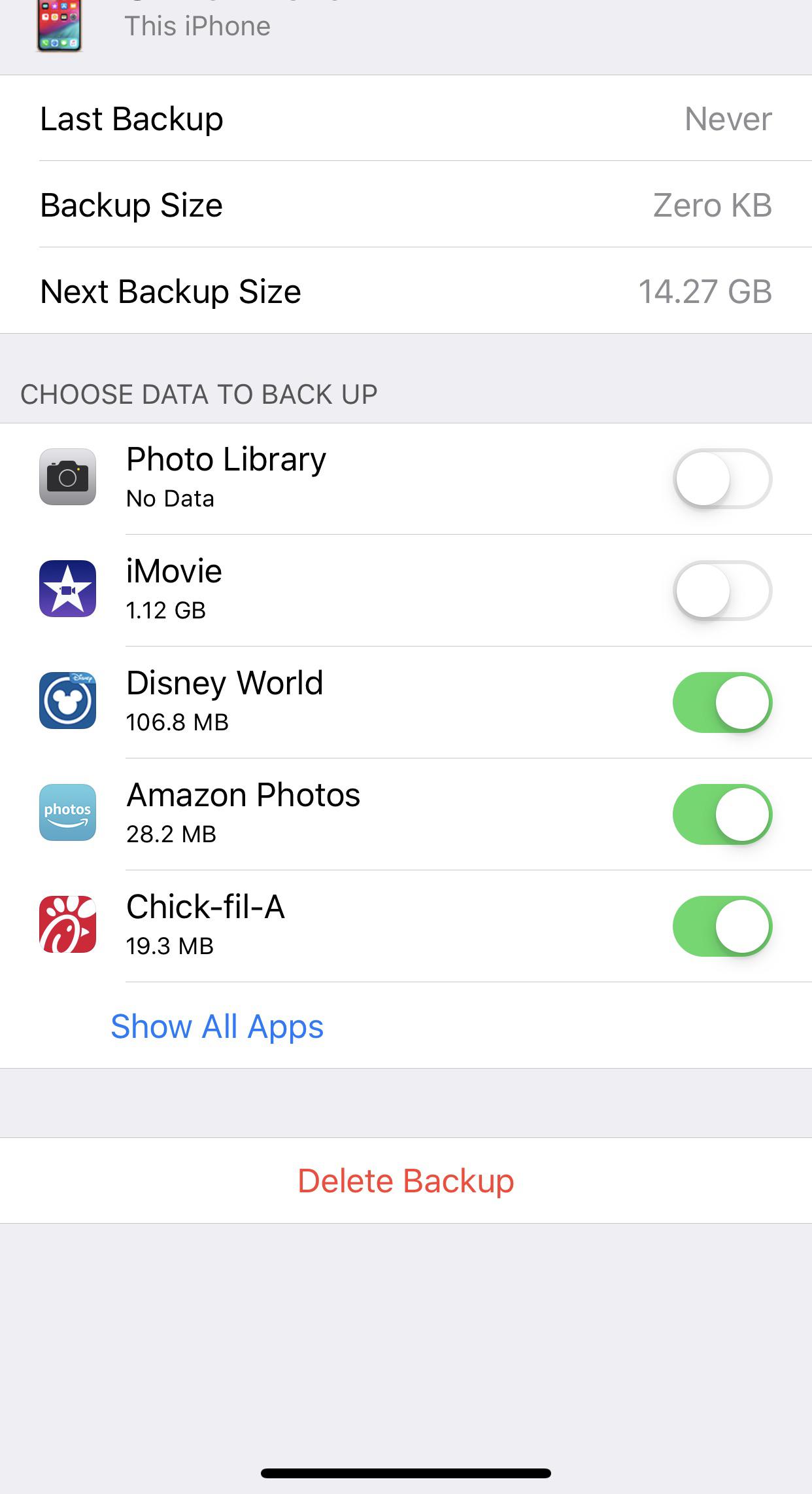 WTF is it backing up? iphone