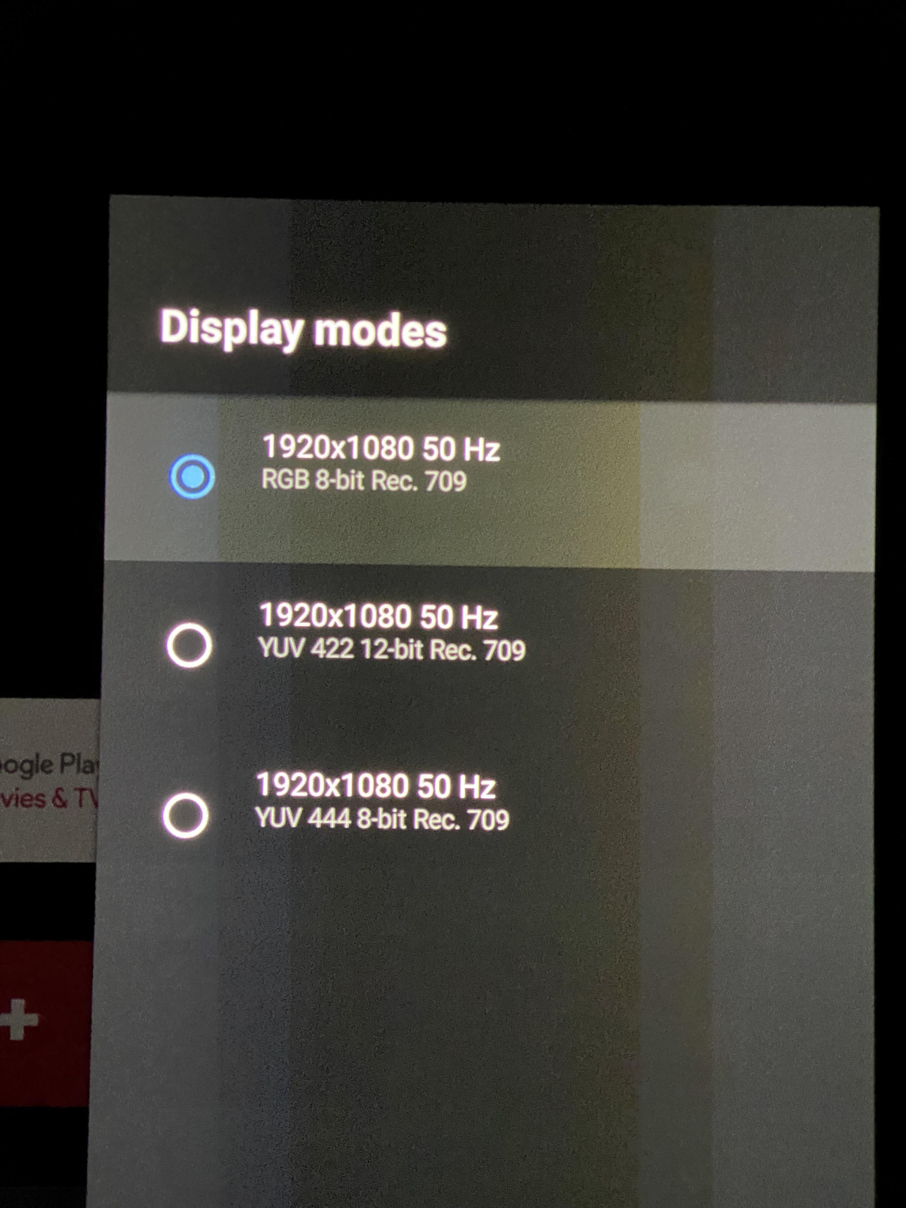 Which Color Space should I use? 1080p Panasonic Plasma. Only RGB allows