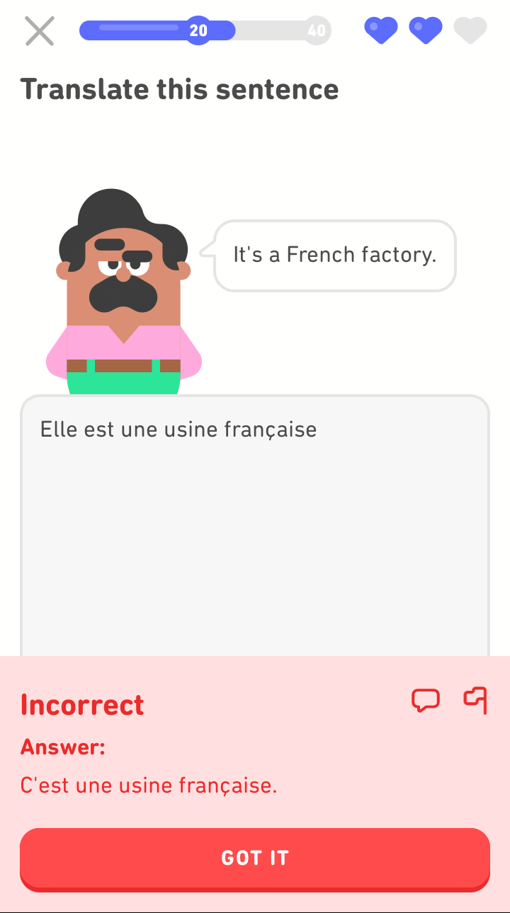 [French] Why is this wrong? r/duolingo
