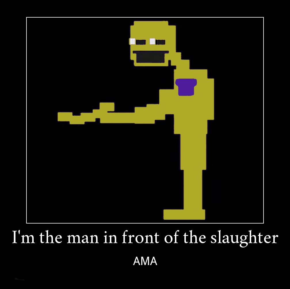 Purple guy is yellow????? (fnaf reference) r/okbuddyretard