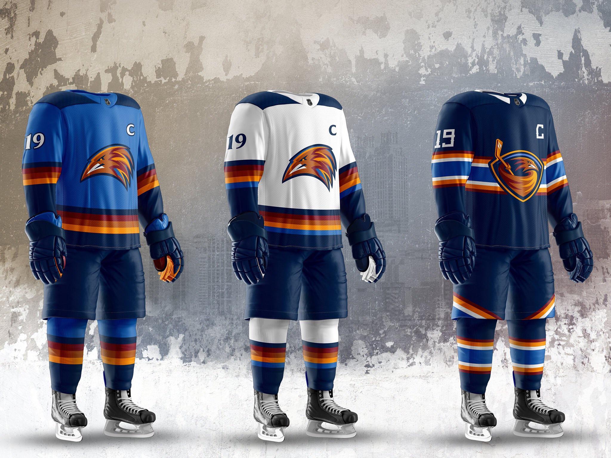 Concept art for Atlanta Thrashers jerseys. Credit Ferry_Designs on