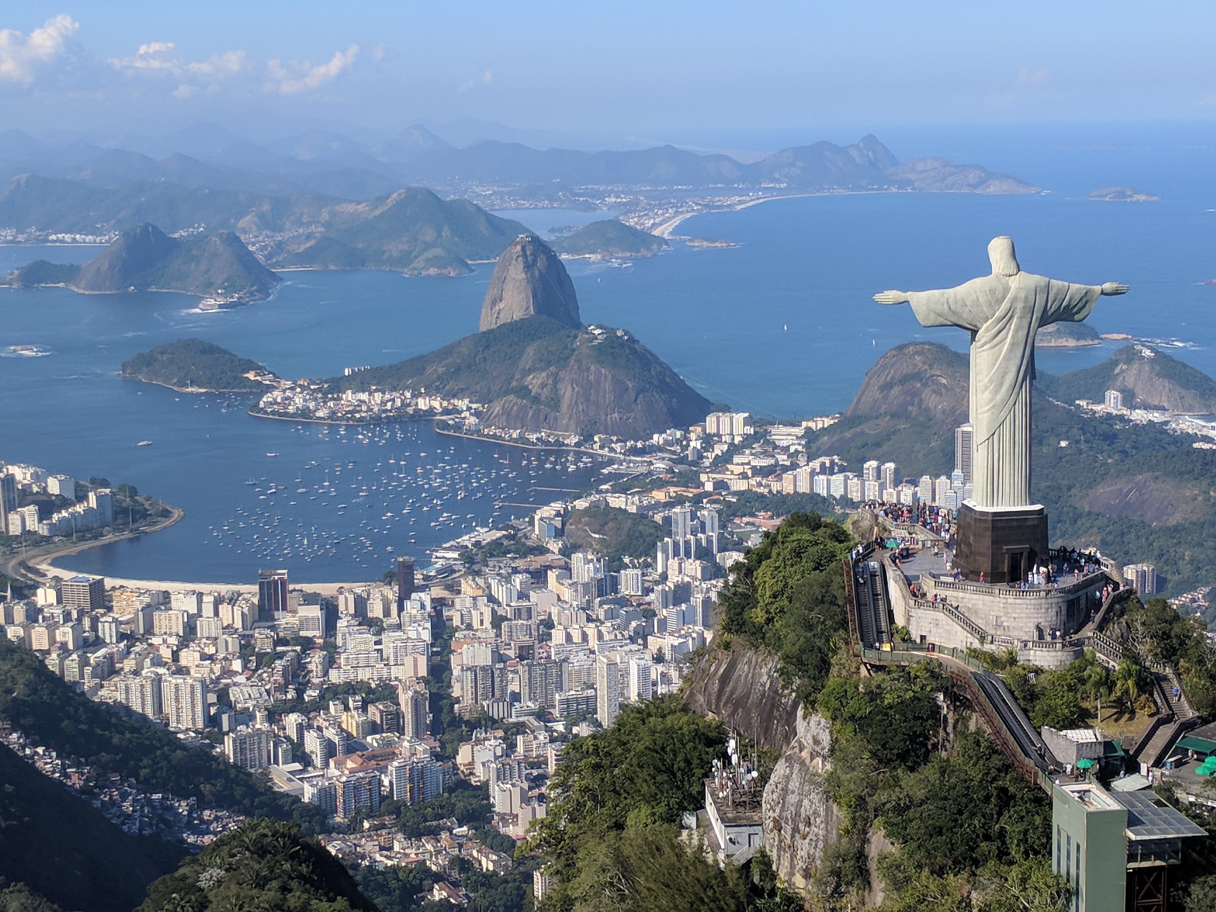 Christ the Redeemer in Rio de Janeiro from helicopter r/brasil