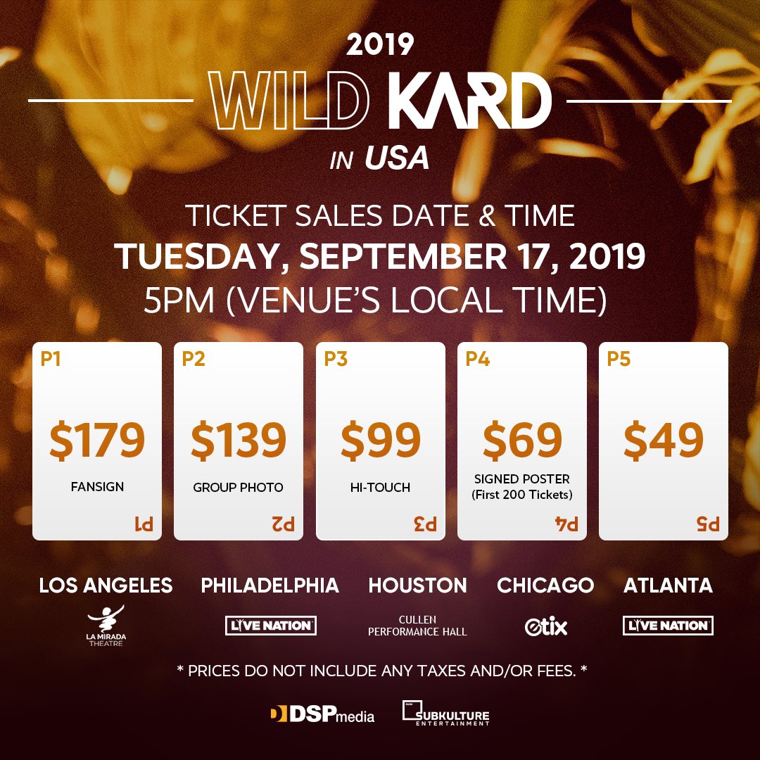WILD KARD TOUR IN USA Ticket Details r/kpop