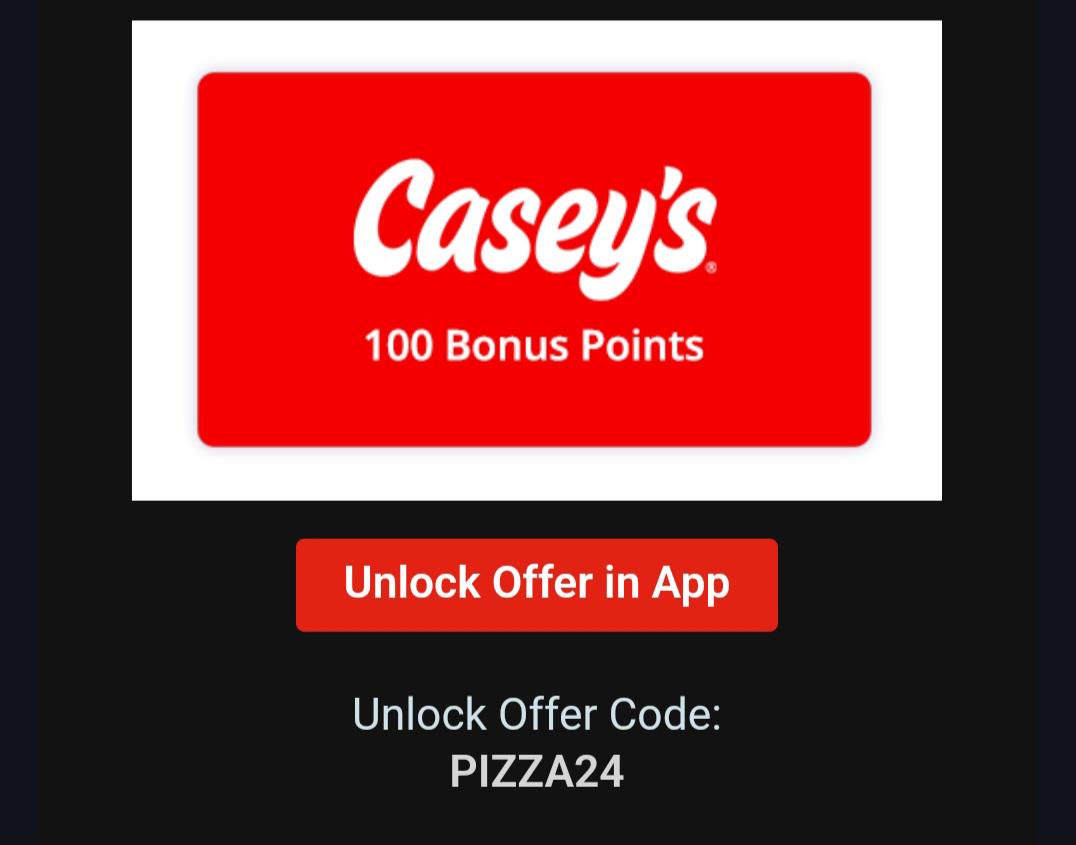 100 free points r/Caseys