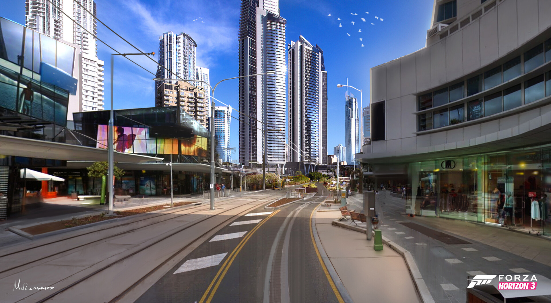 Here is a concept artwork of Surfers Paradise! r/ForzaHorizon