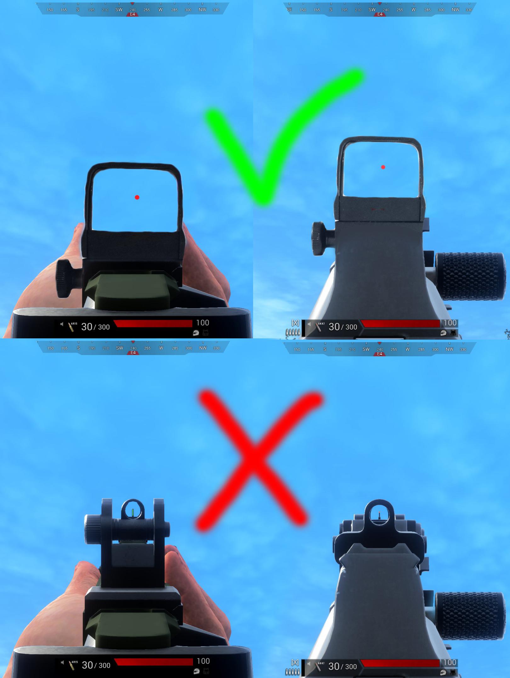 The standard fiber optic sights have a bad review and block the enemy's