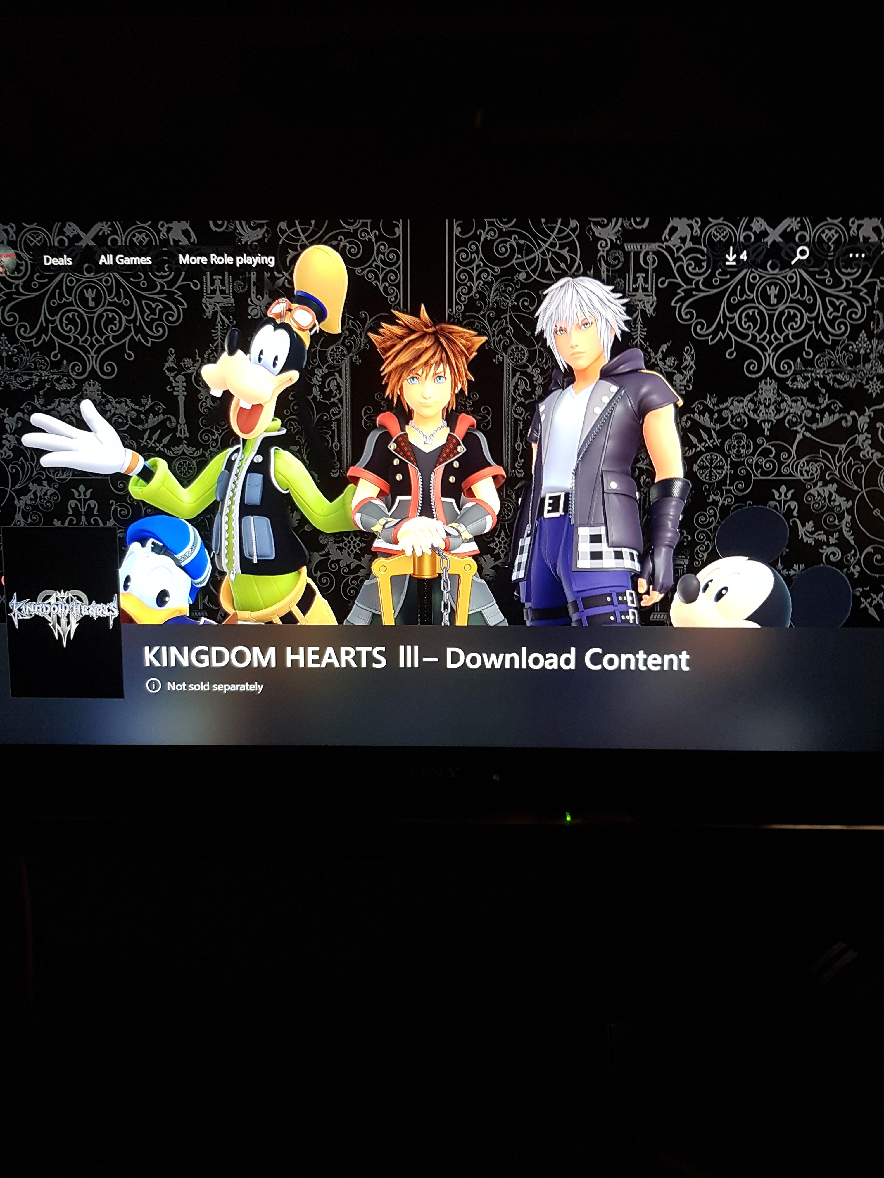 [KH3] DLC listed on xbox store for kingdom hearts 3 r/KingdomHearts