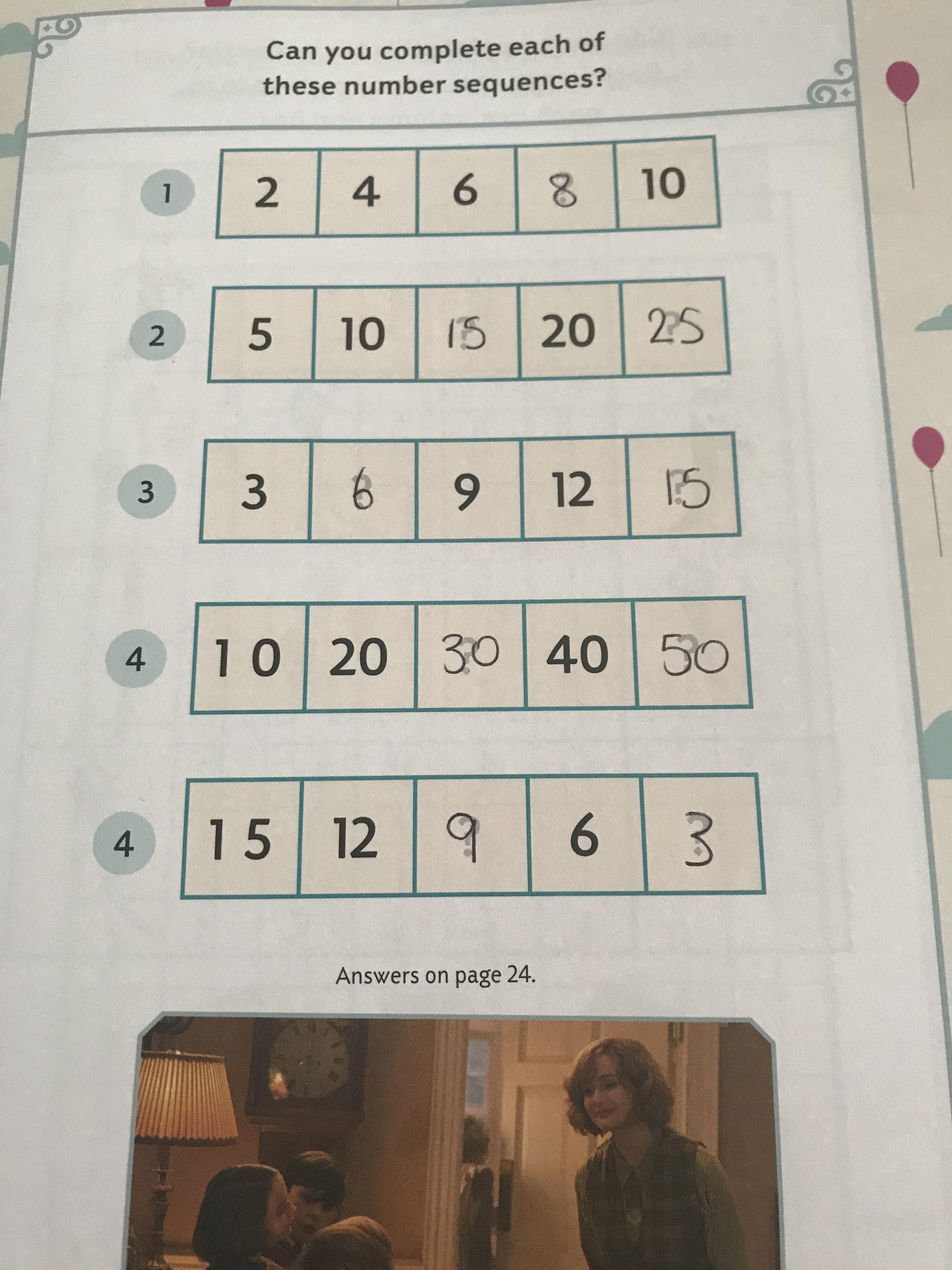 The 10 and 15 in this Mary Poppins activity book r/keming