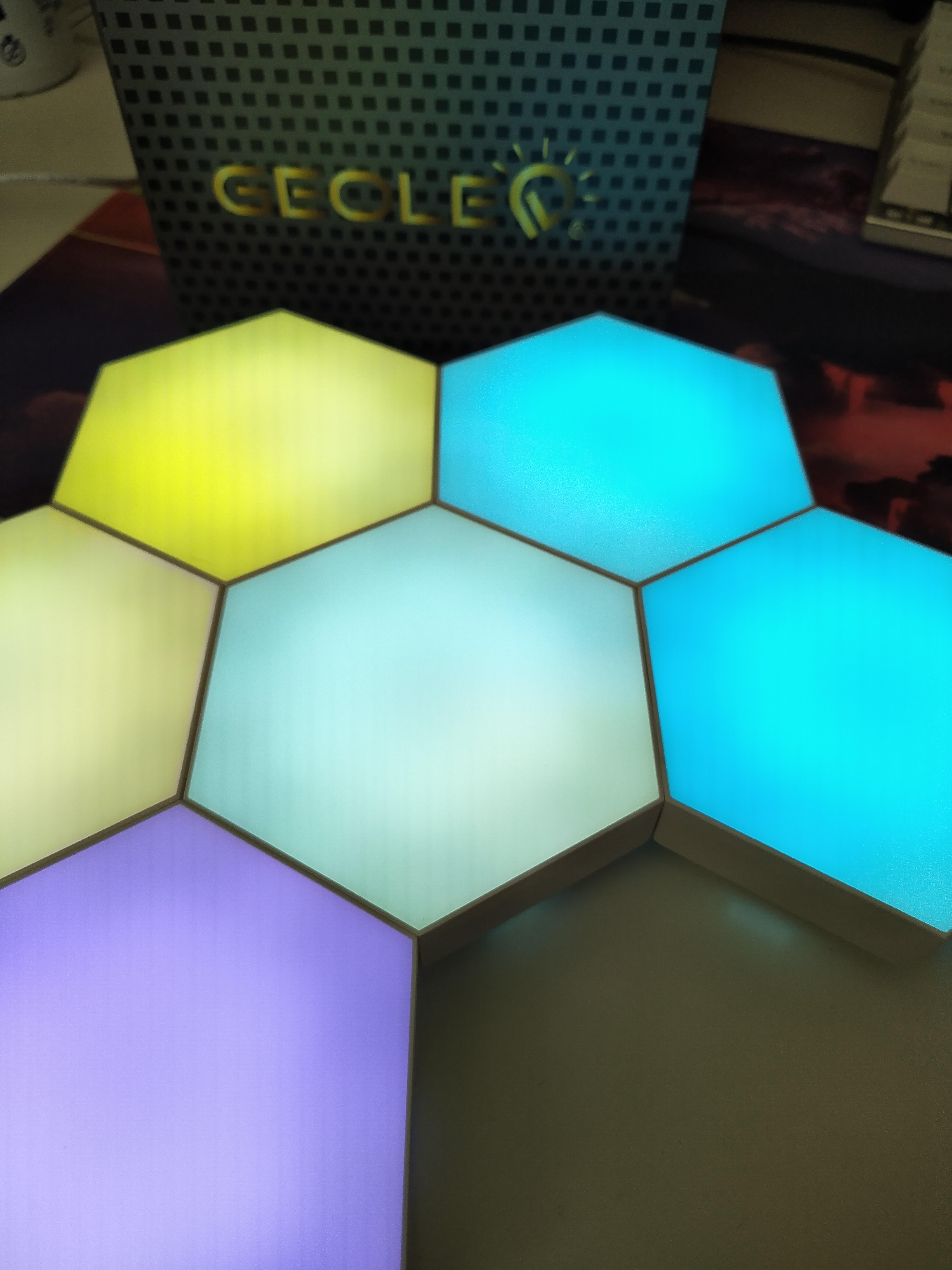 Just bought these hexagon LED lights. It's difficult to connect them