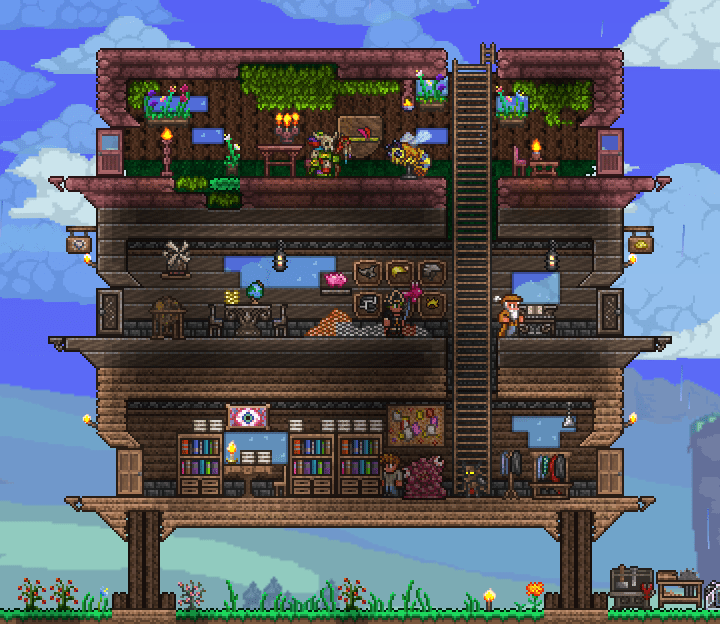 WIP NPC specific hotel that I've been building r/Terraria
