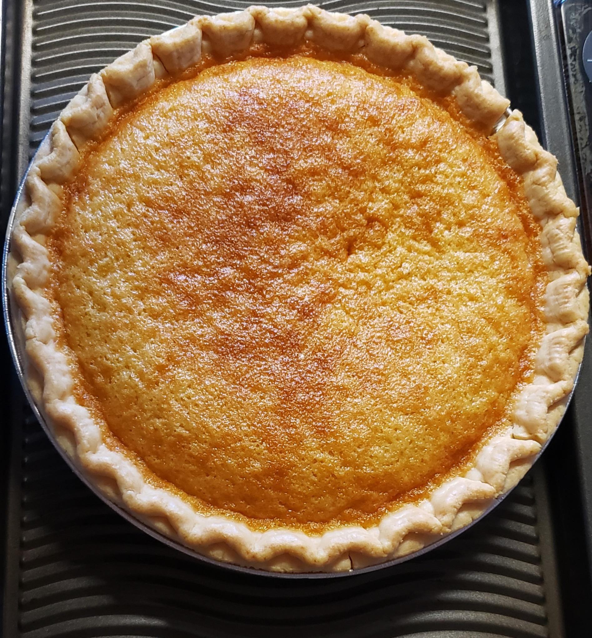 Had leftover buttermilk and a slightly broken frozen pie shell. So