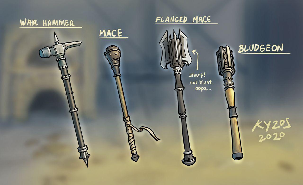 Blunt weapons I know the mace is already there SwordsmanVR
