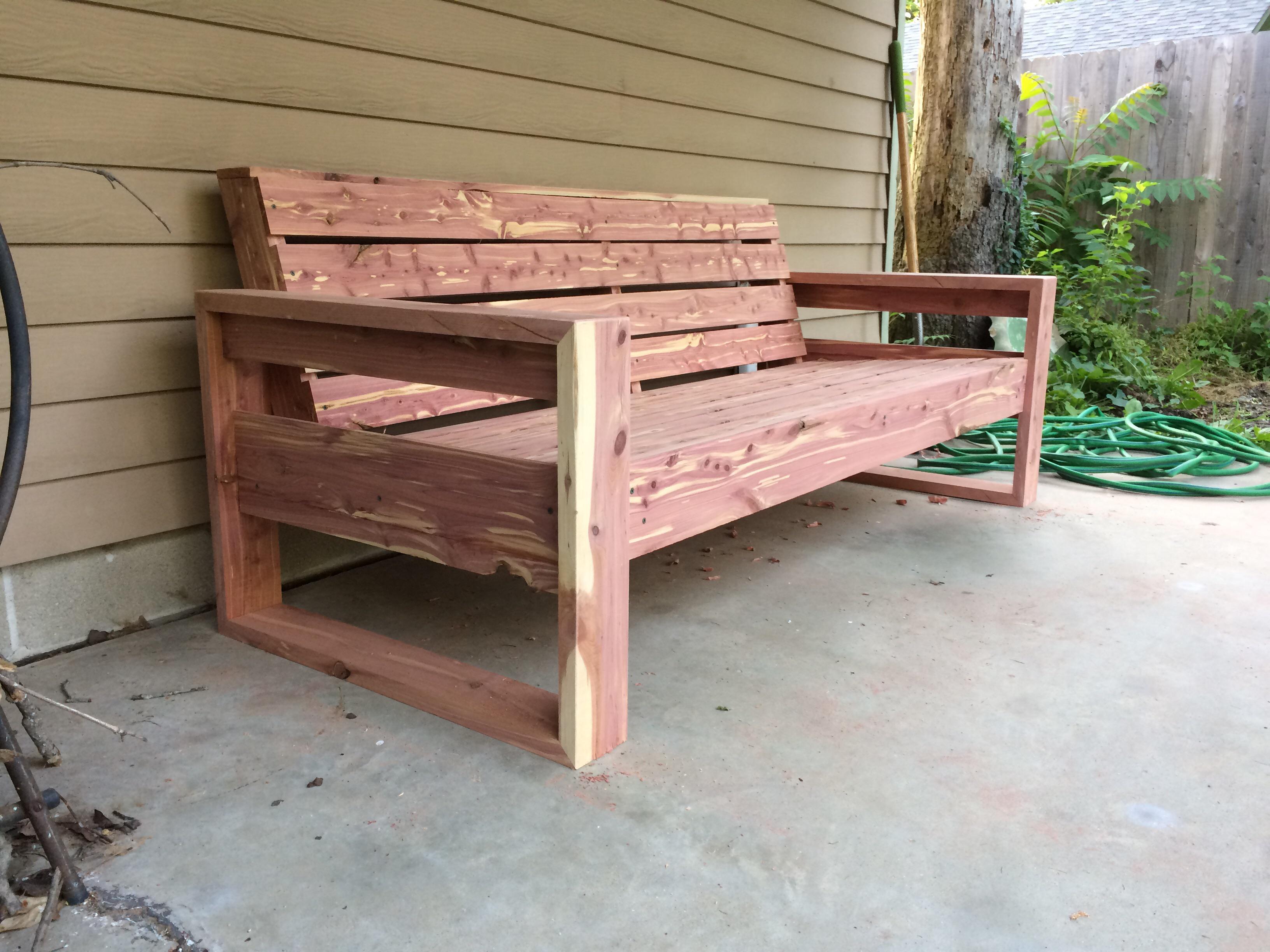Made this bench out of eastern red cedar. What should I finish it with