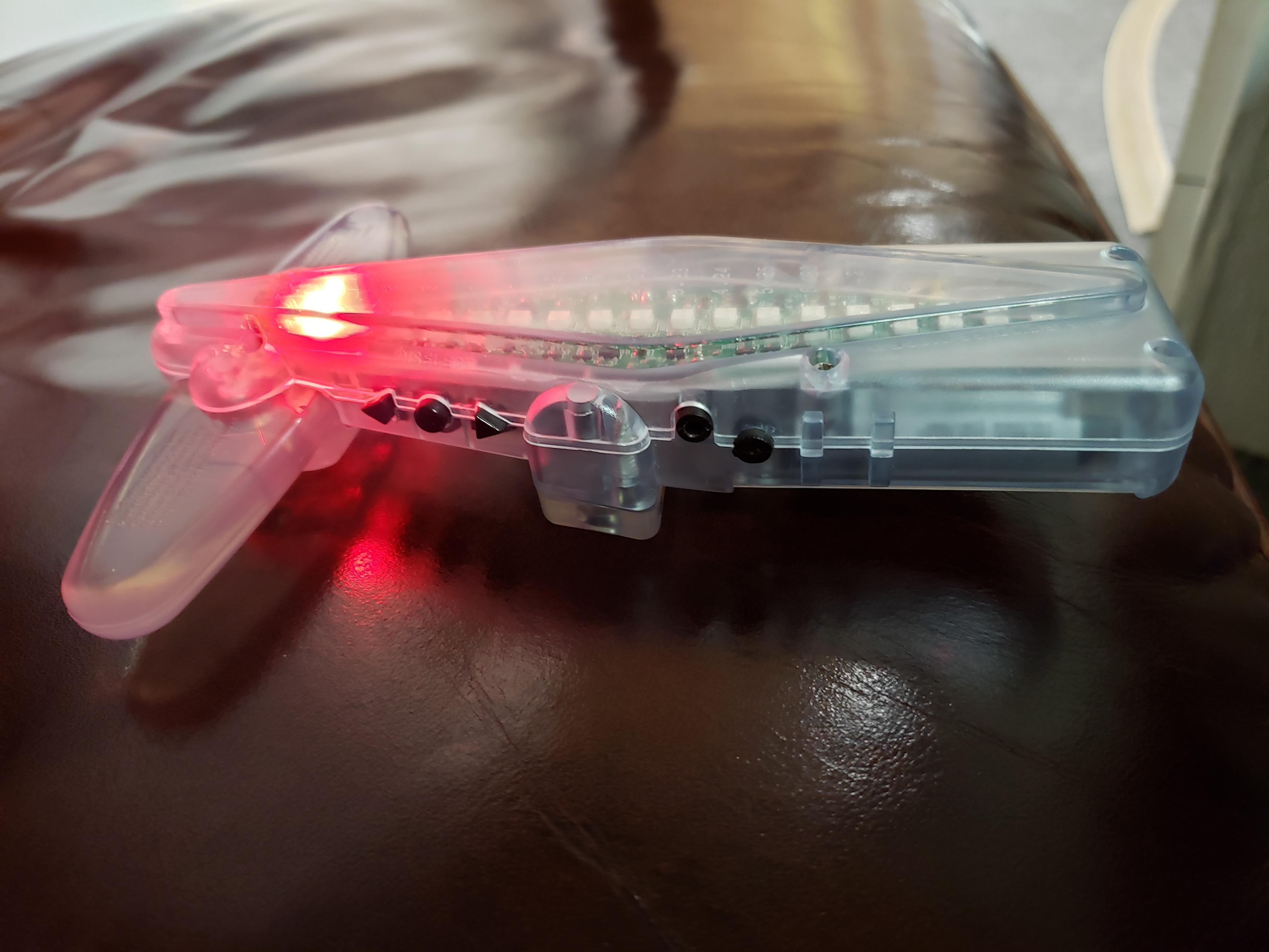 Found random transparent device with lights. whatisthisthing