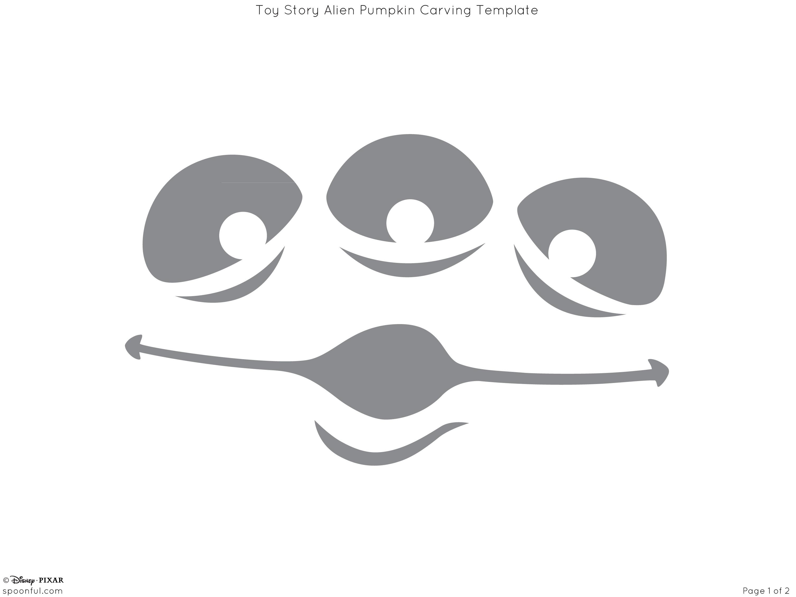 Toy Story: Aliens (Pumpkin Stencil - Pumpkin Pattern - Pumpkin Template