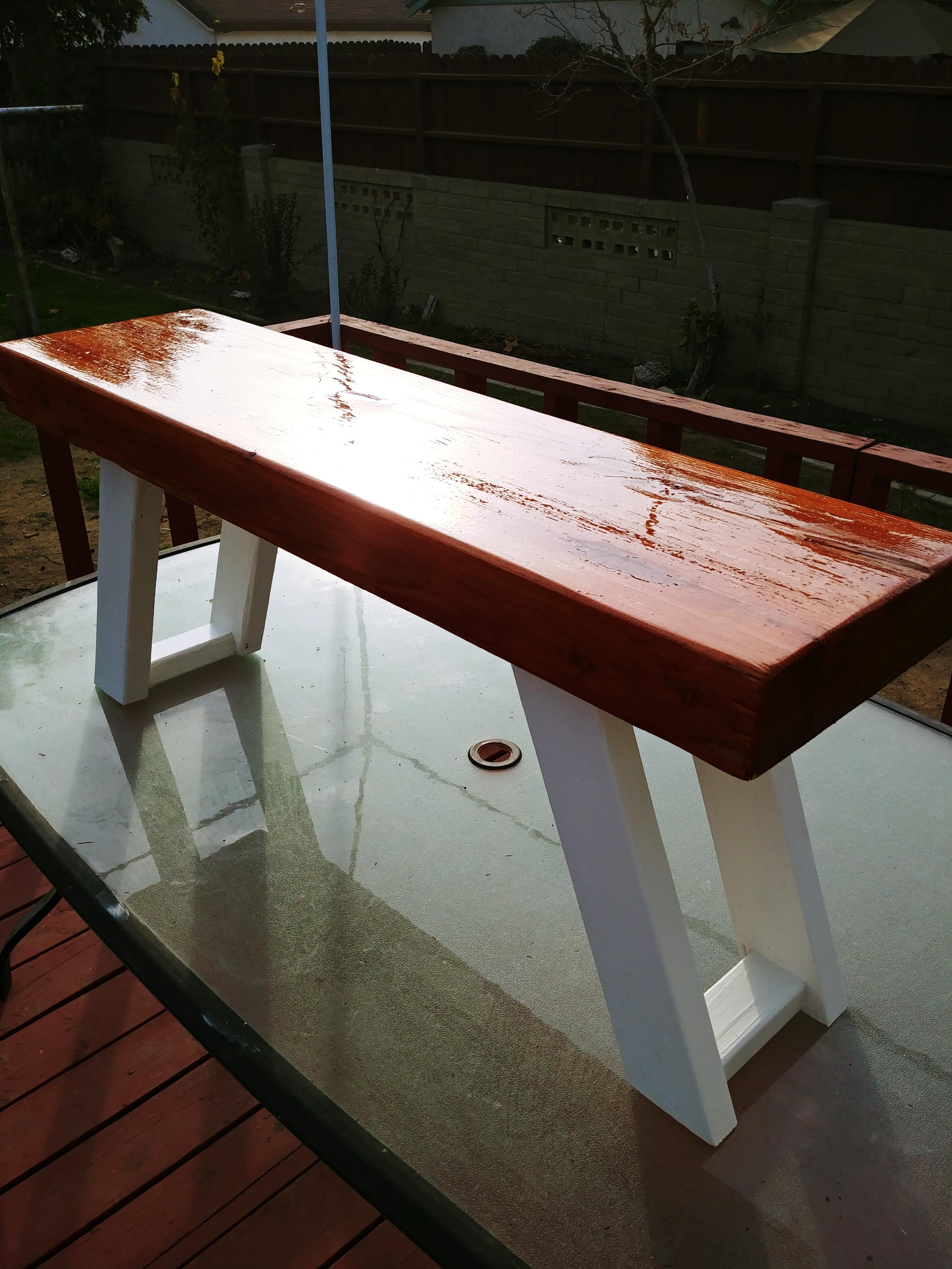 Little Bench I just Built... 2Tone W/Cherry Stain... r/woodworking