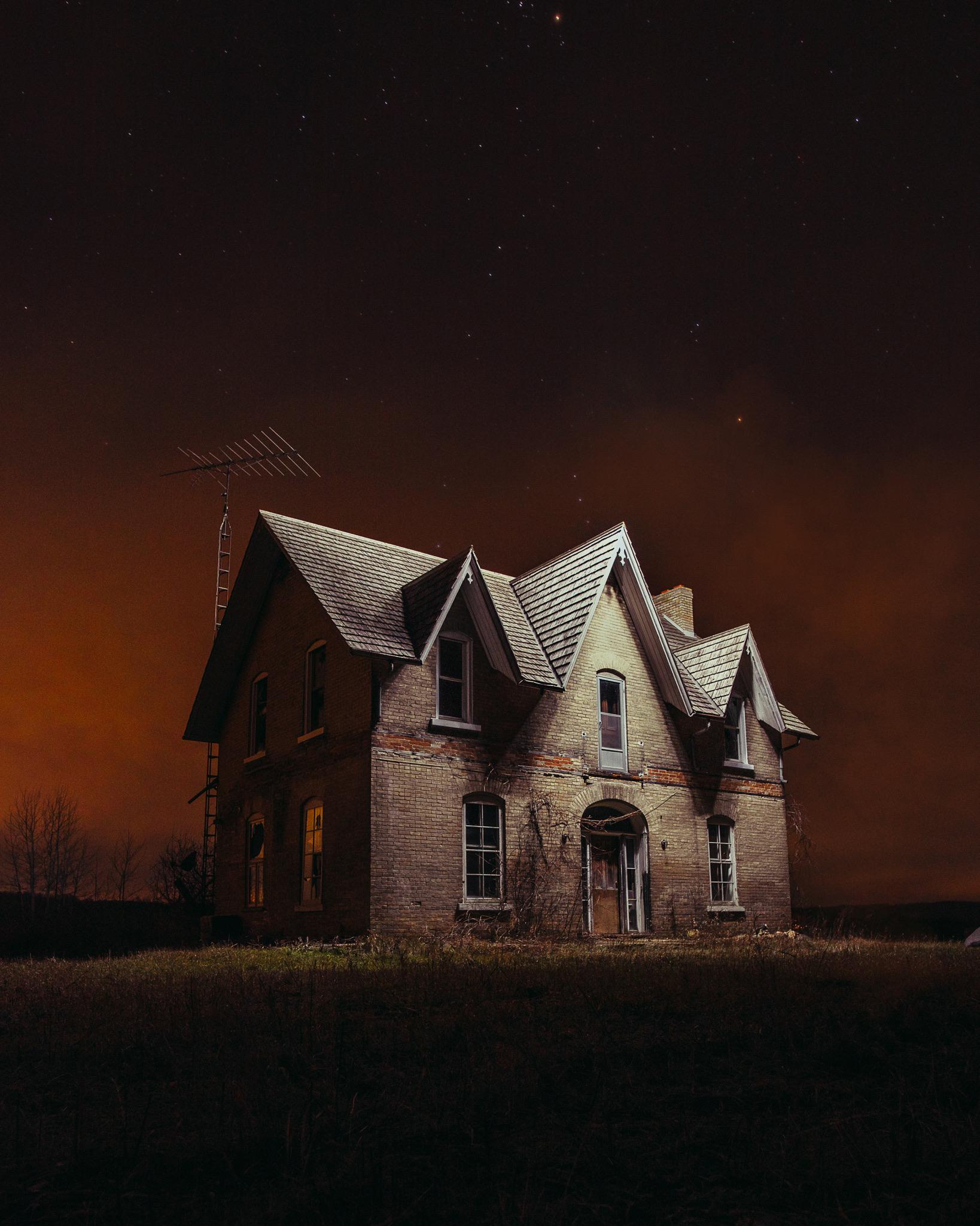 Interesting Photo of the Day Perfectly Lit Abandoned House