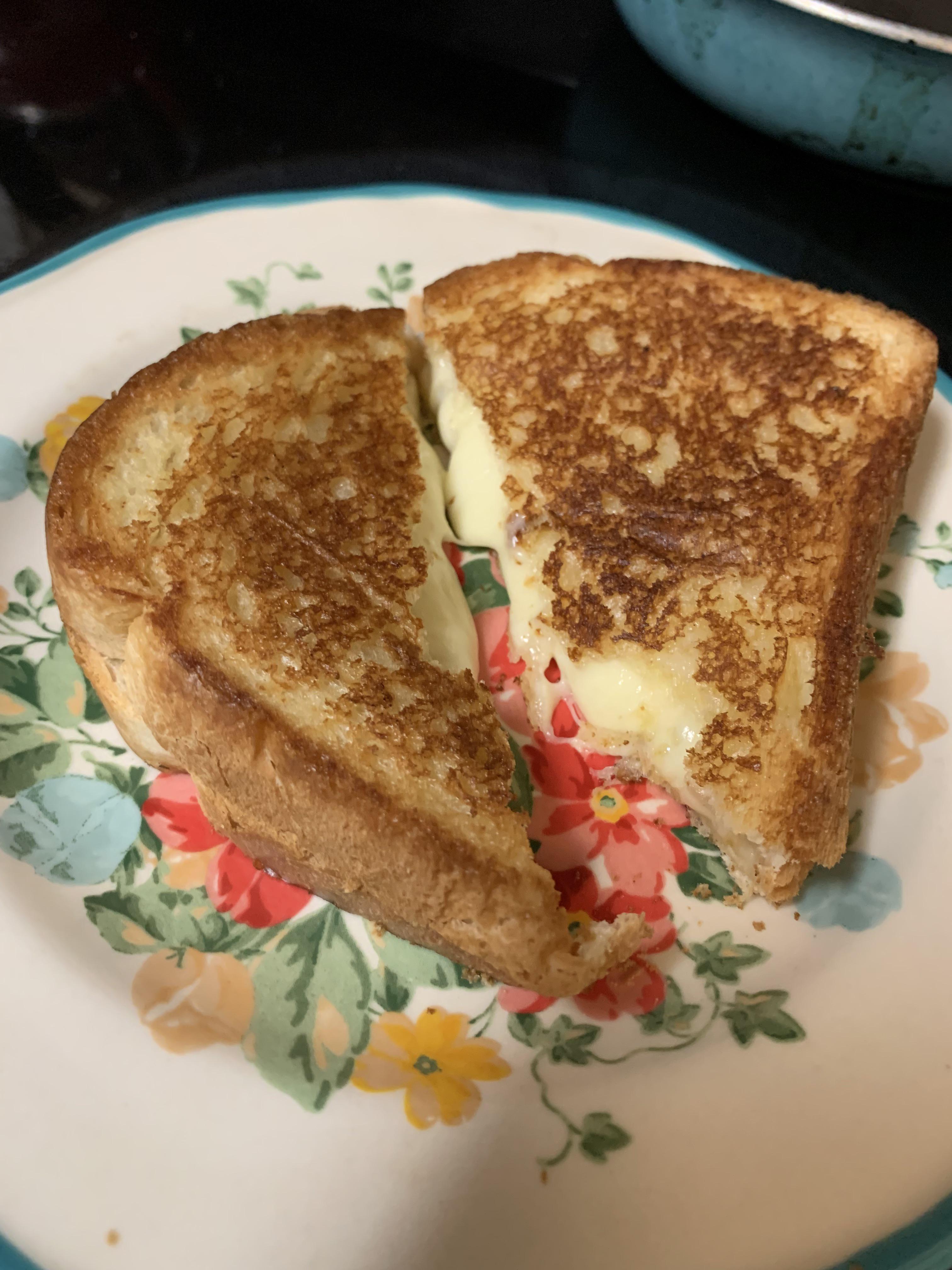 Made my sugar daddy (husband) this Colby and Monterey Jack grilled