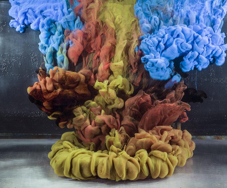 Kim Keever, Abstract 290395, paint in water/photography, 2015 {797 x