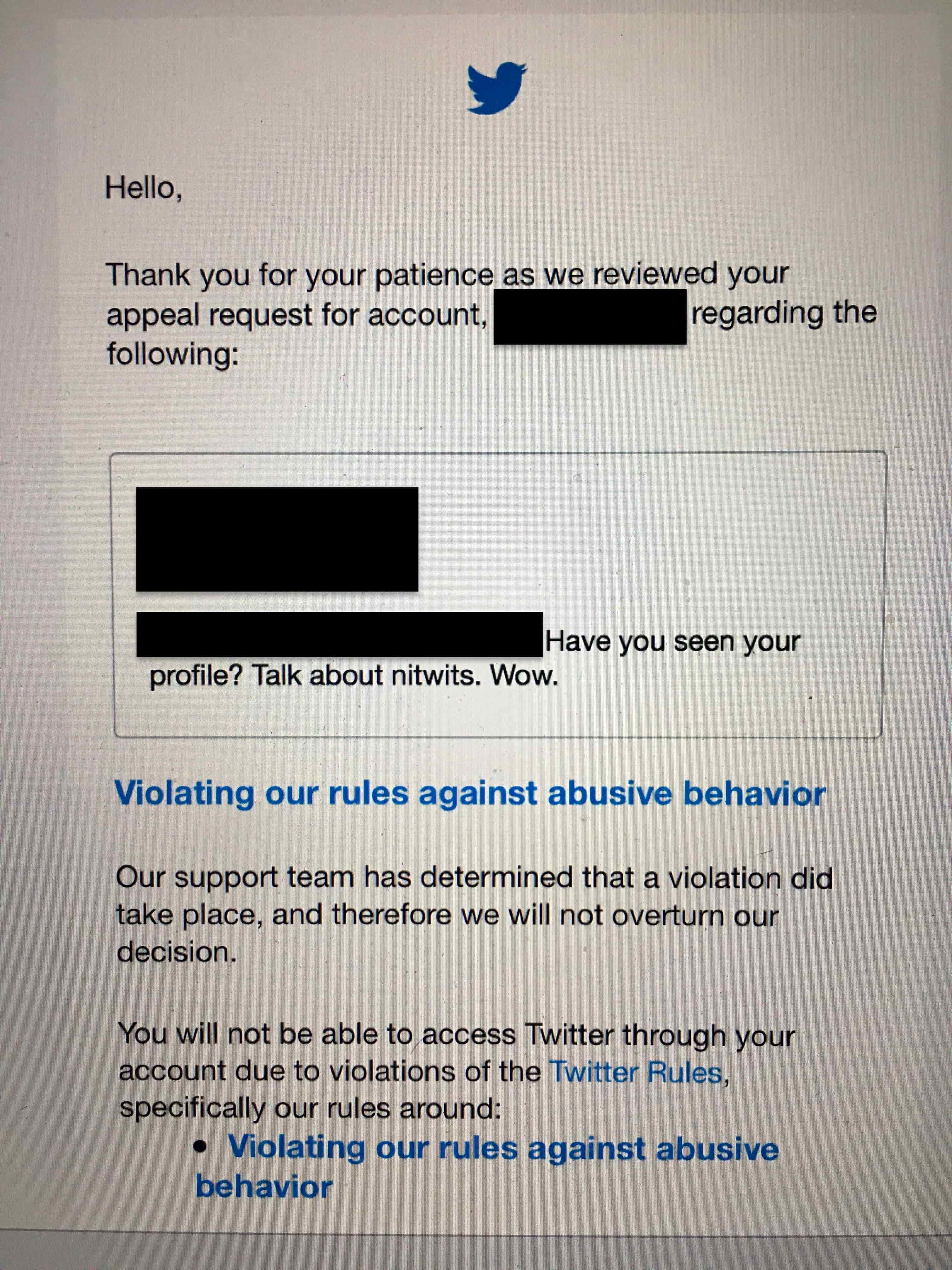 Twitter Support suspending accounts for no valid reason. Full story in
