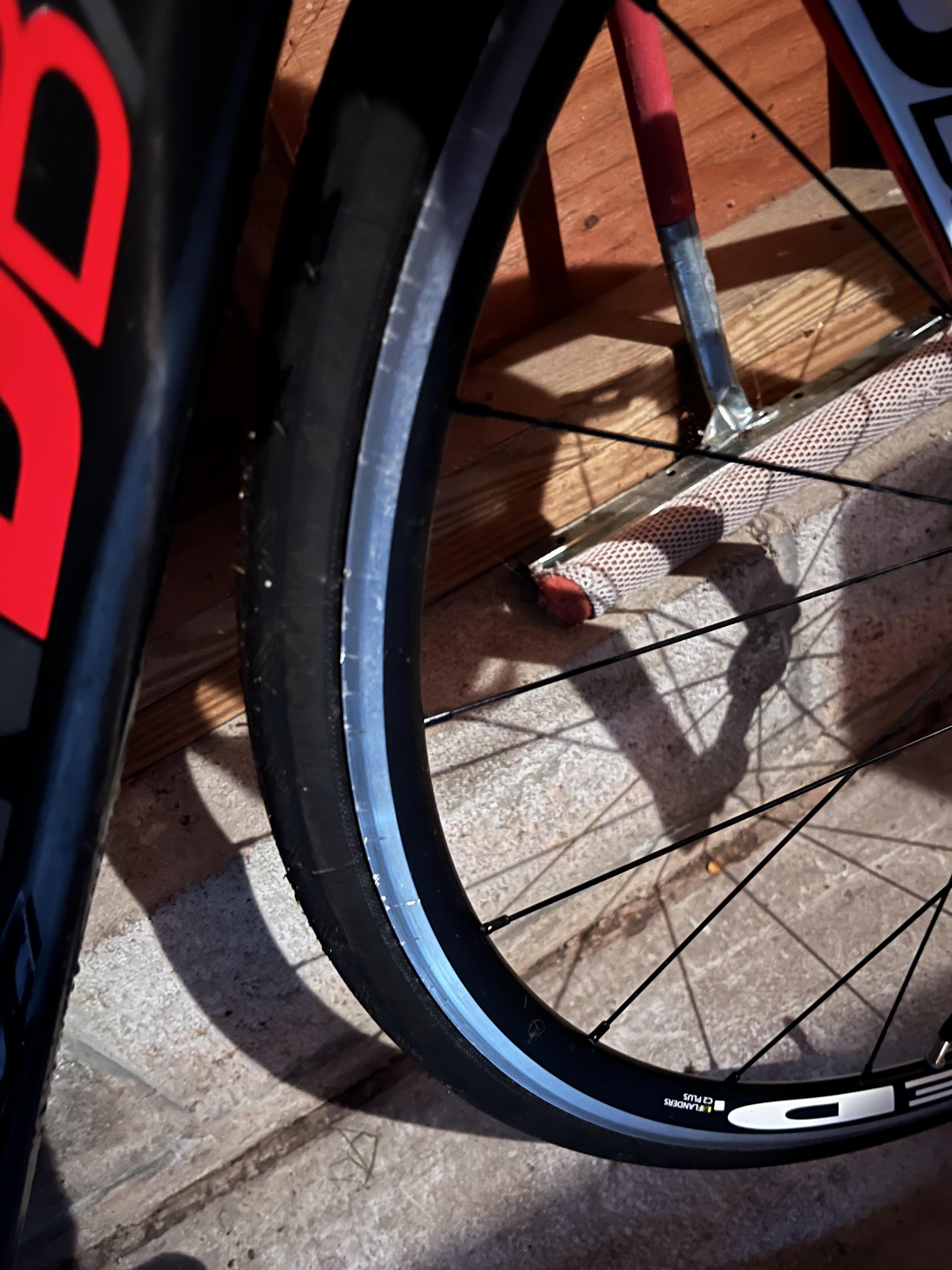 Went out biking, and scratched my wheels on the curb when suddenly