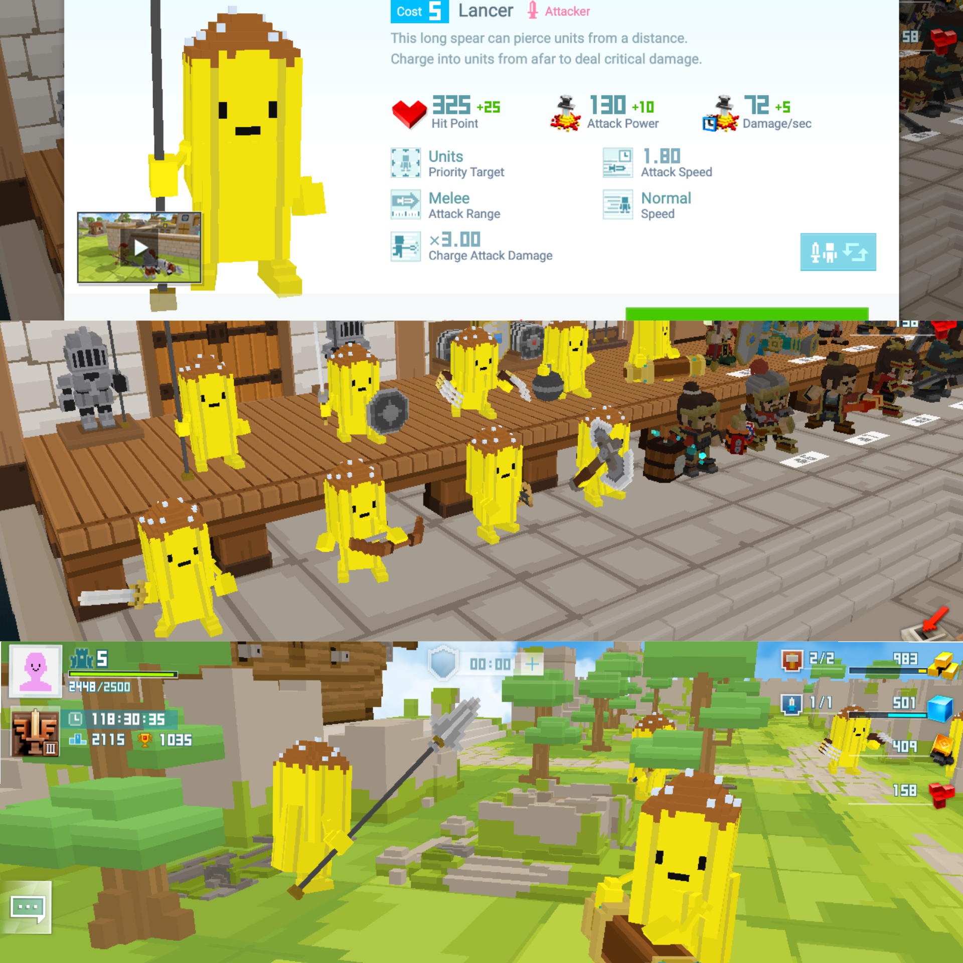 I recreated the Banana Guards in this clash of clans styled game called