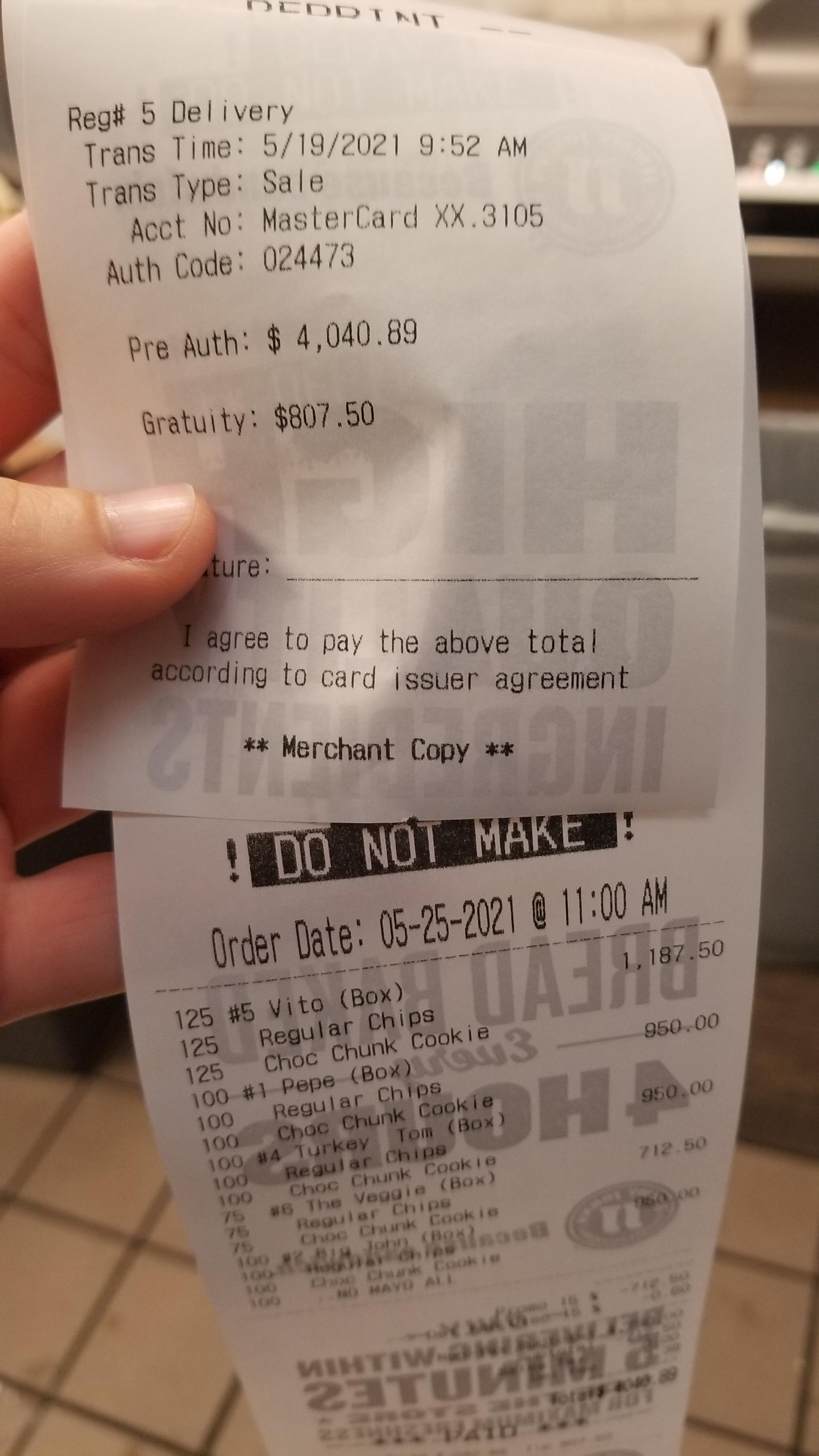 500 box lunches due next Tuesday, we ain't even mad r/jimmyjohns