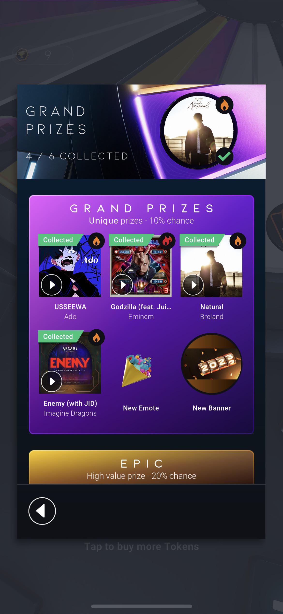 What are the odds of getting 3 songs in 4 spins?! Note I already owned