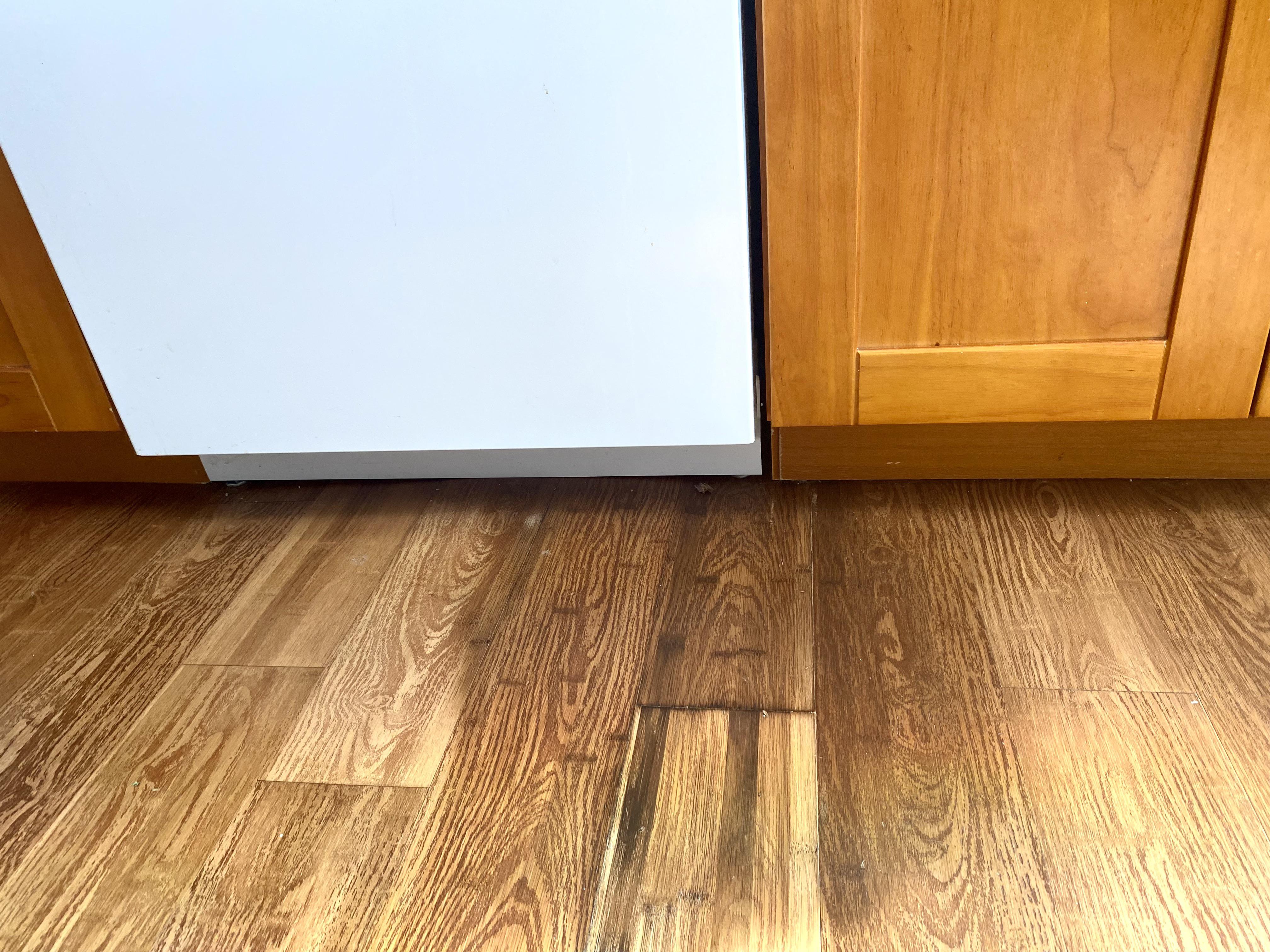 How to fix section of water damaged laminate wood floor fixit