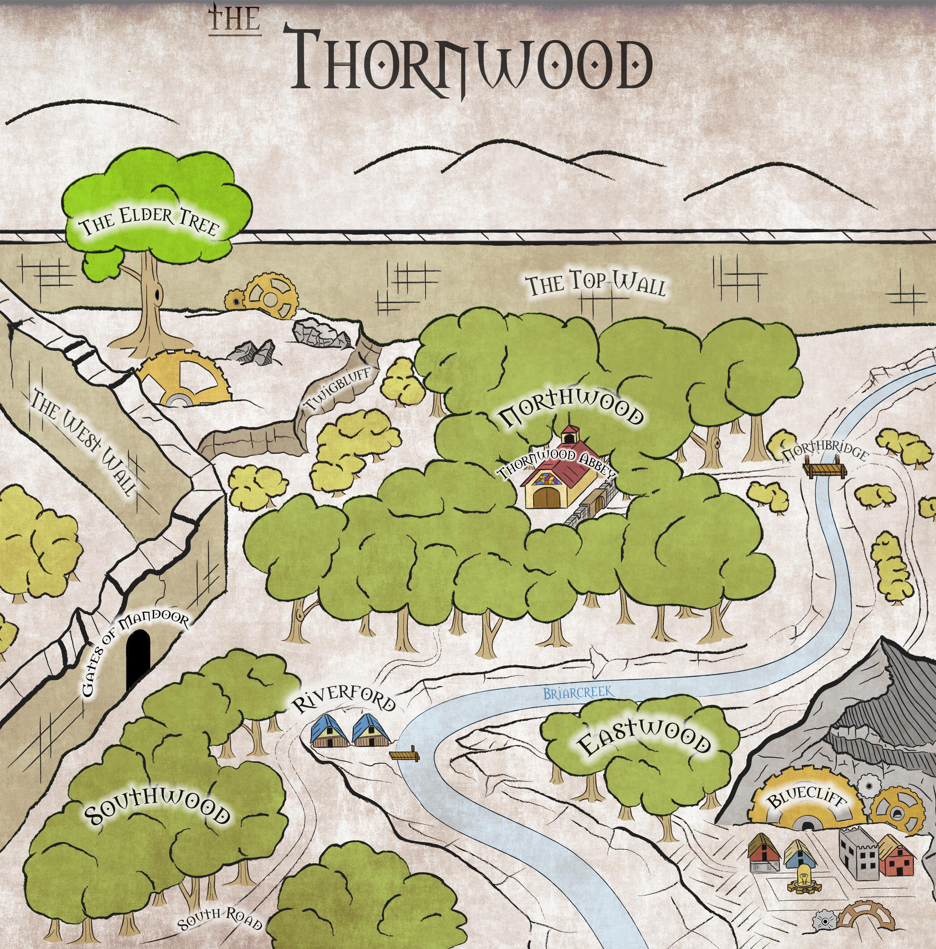 Thornwood Illustrated Map r/dndmaps