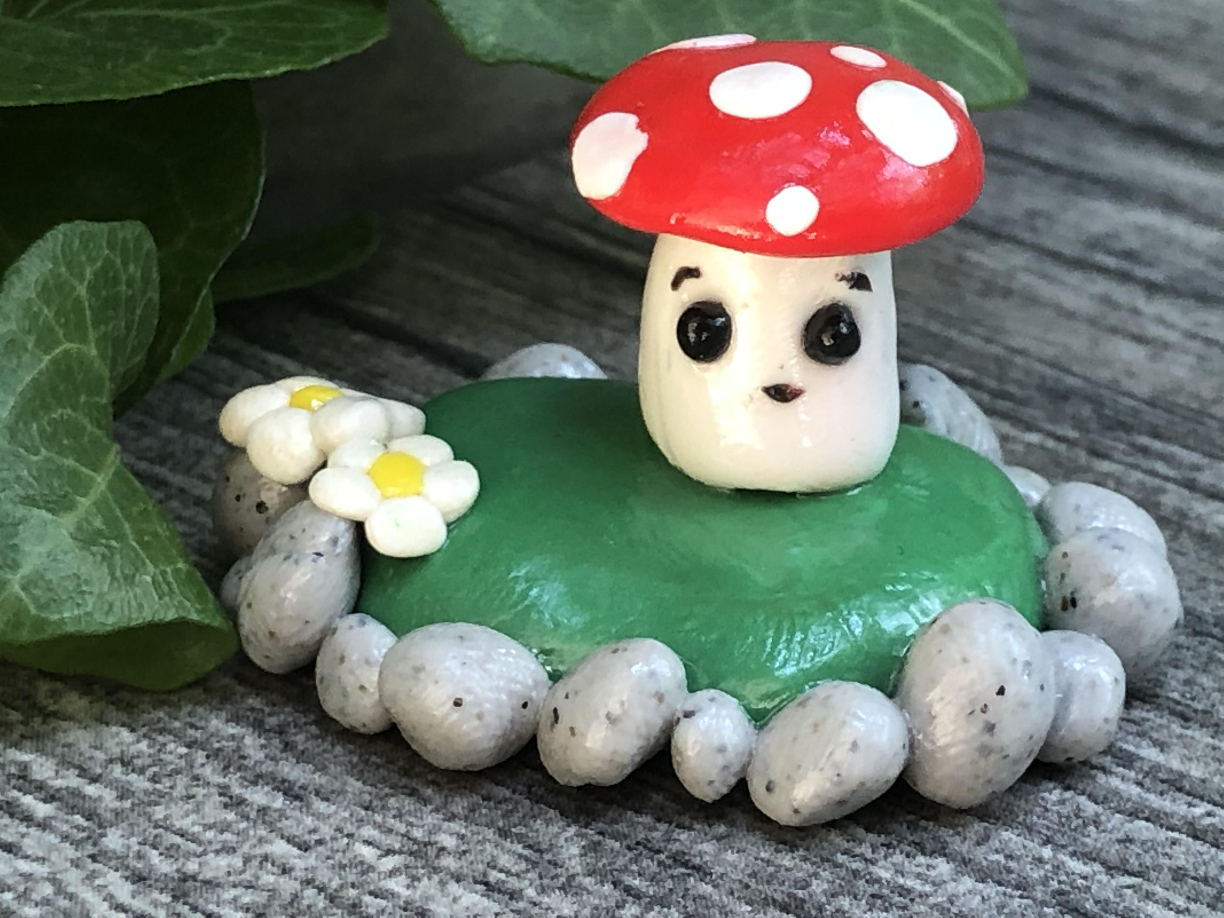 Miniature mushroompolymer clay r/polymerclay