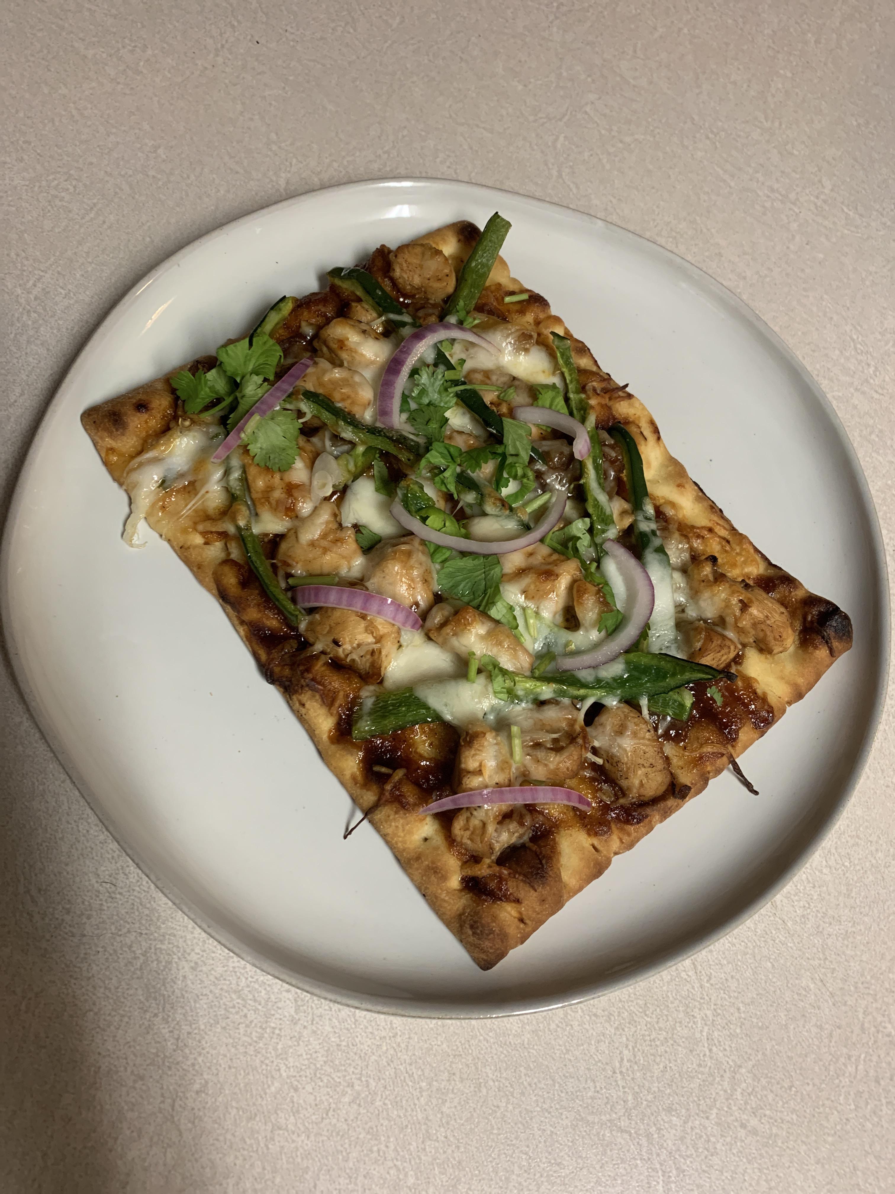 BBQ Pineapple flatbread. We added chicken r/hellofresh