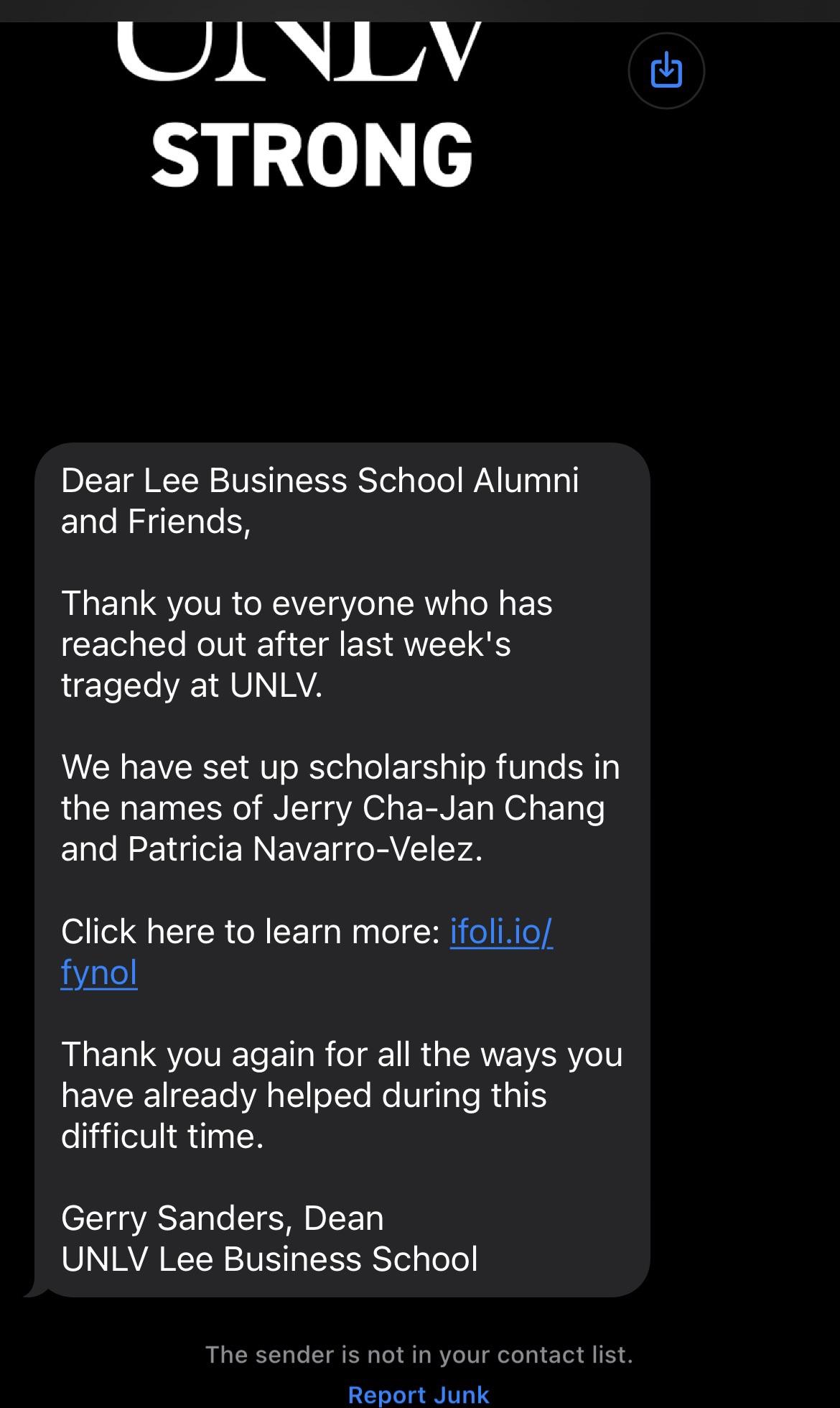 I just got this text, is this legit? r/UNLV