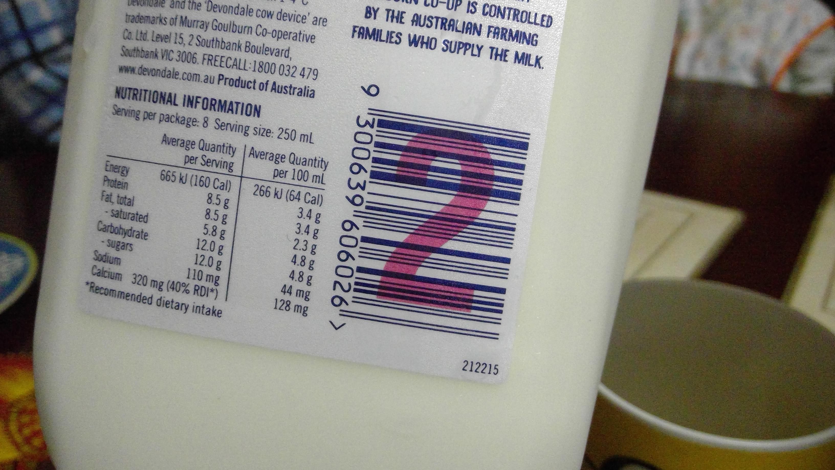 35 Nutritional Label For 2 Milk Labels Design Ideas 2020