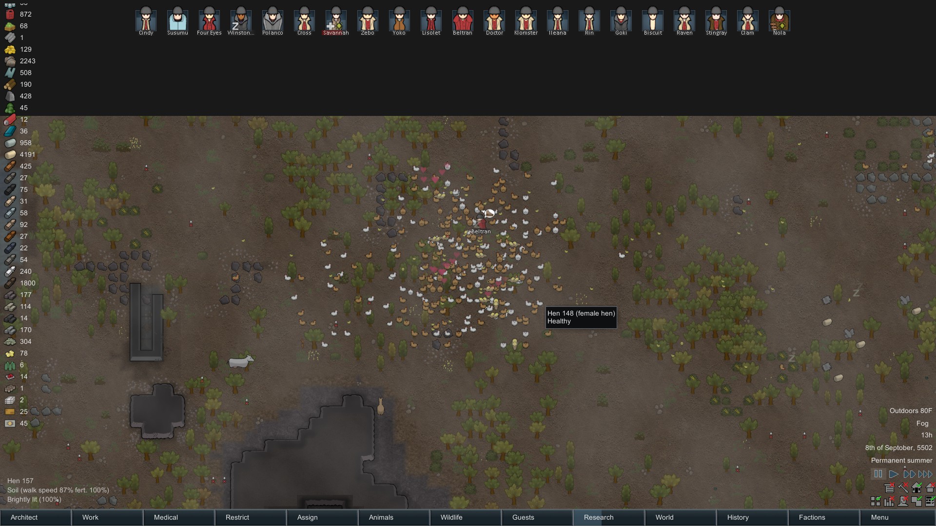 my chicken army r/RimWorld