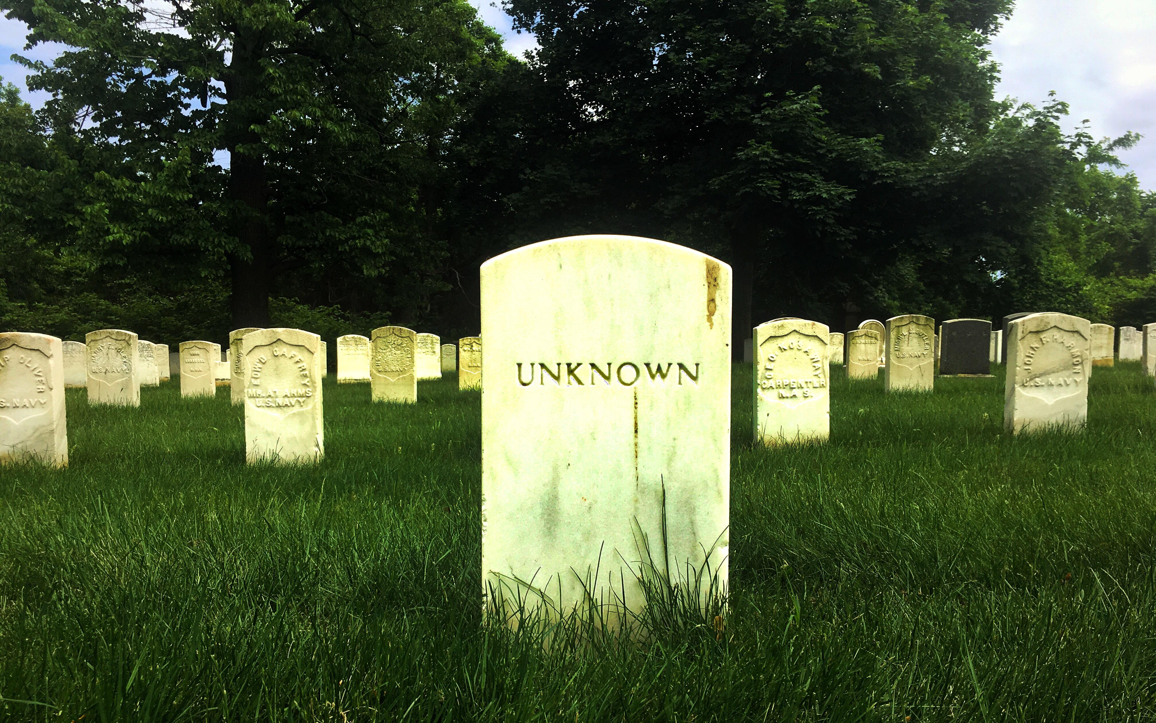 Saddest Grave of All in the Civil War section of Mount Moriah Cemetery