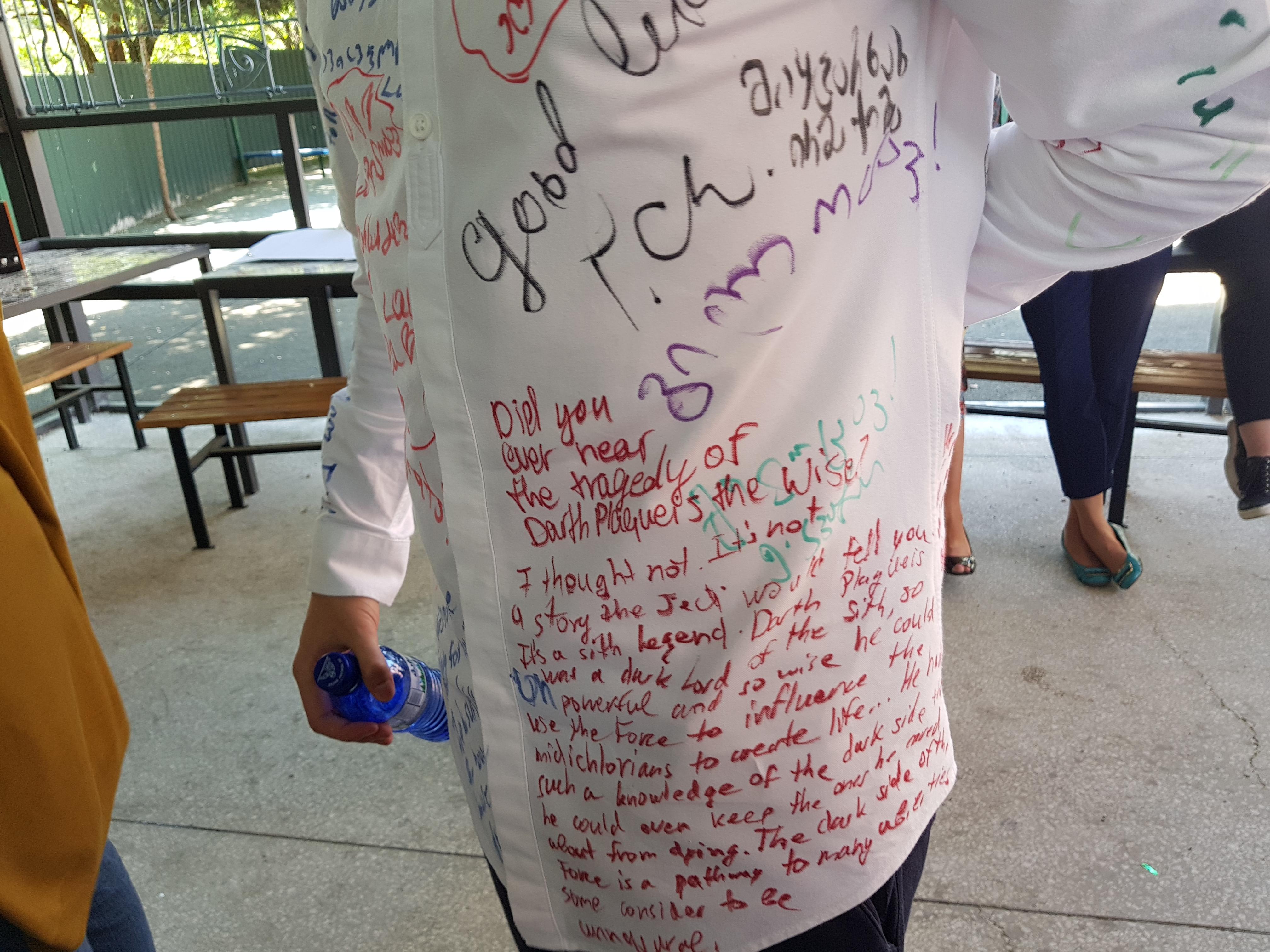 With Signatures Sign T Shirts