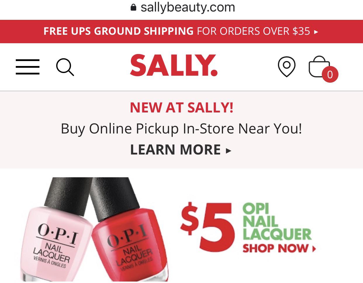 5 OPI nail polishes at Sally Beauty + 20 off 50 purchase w/ code