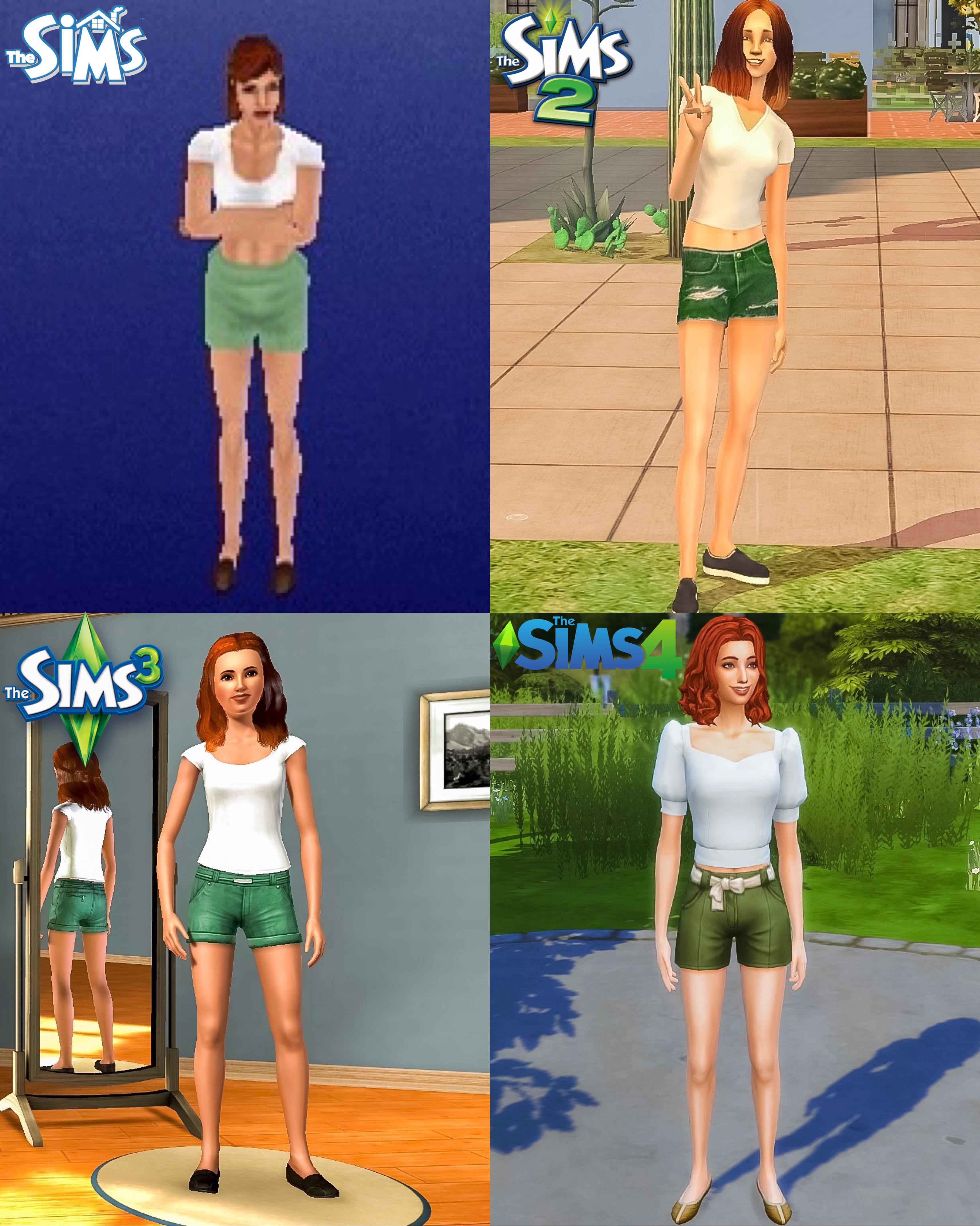 I made the same Sim in The Sims 1, 2, 3, and 4! r/thesims