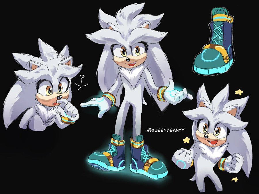 Silver in Sonic Movie Style by queenbeanyy on Twitter SonicTheHedgehog