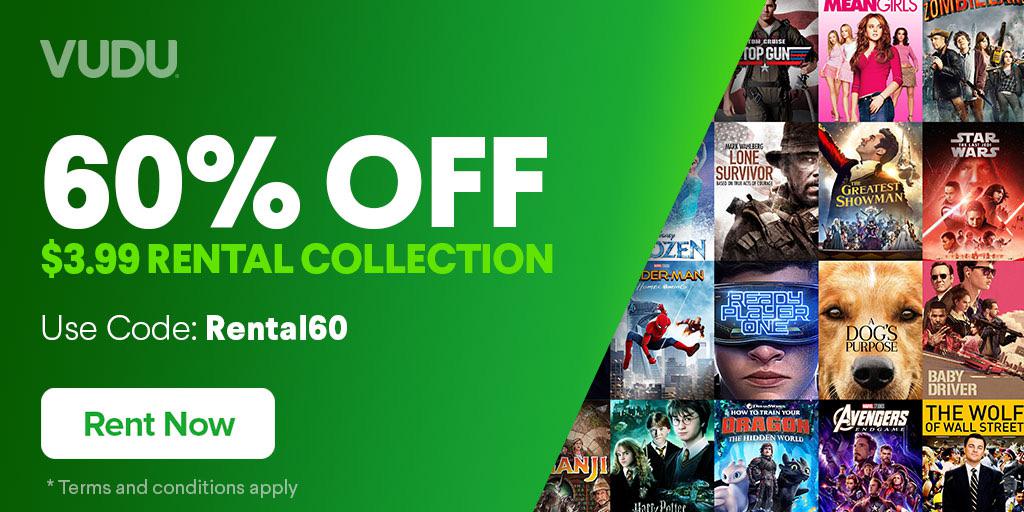 60 OFF A RENTAL WITH CODE “ Rental60 “ r/vudu